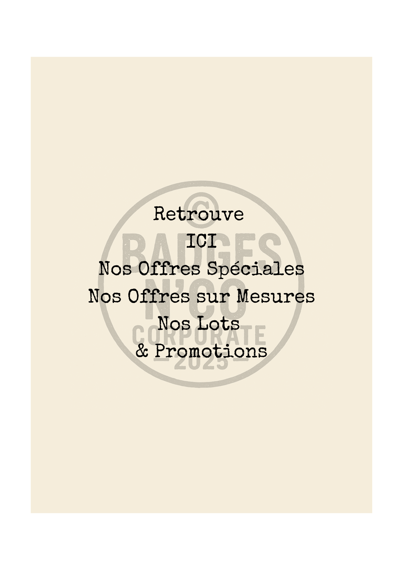 Offres Spéciales