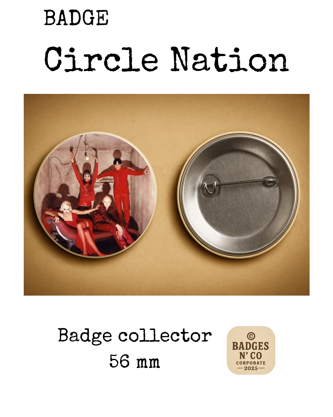 The Smashing Pumpkins – badge 56 mm : L’âme du rock alternatif sculptée dans l’ombre et la lumière