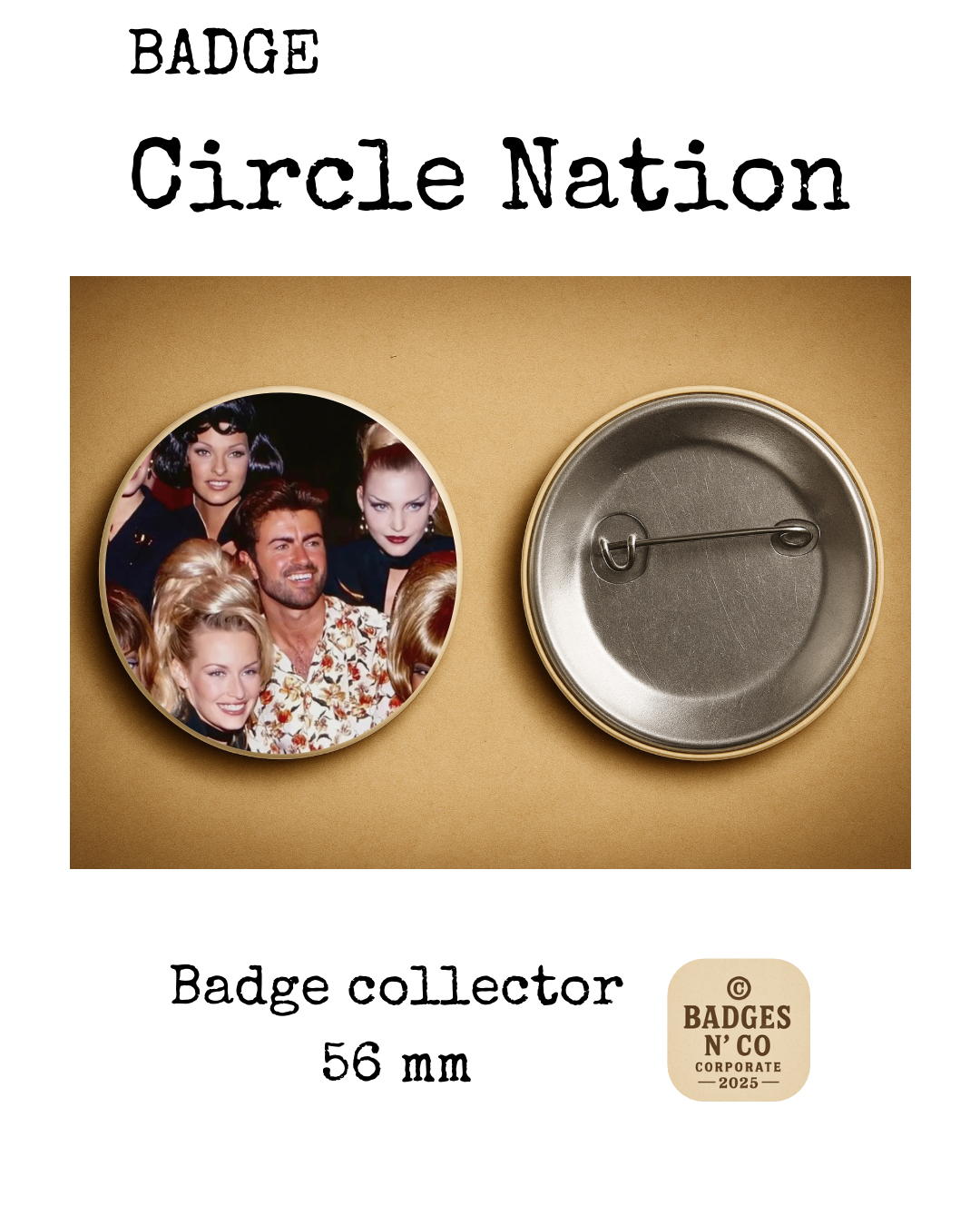 George Michael – badge 56 mm : La soul pop sculptée dans l’audace et la sensualité