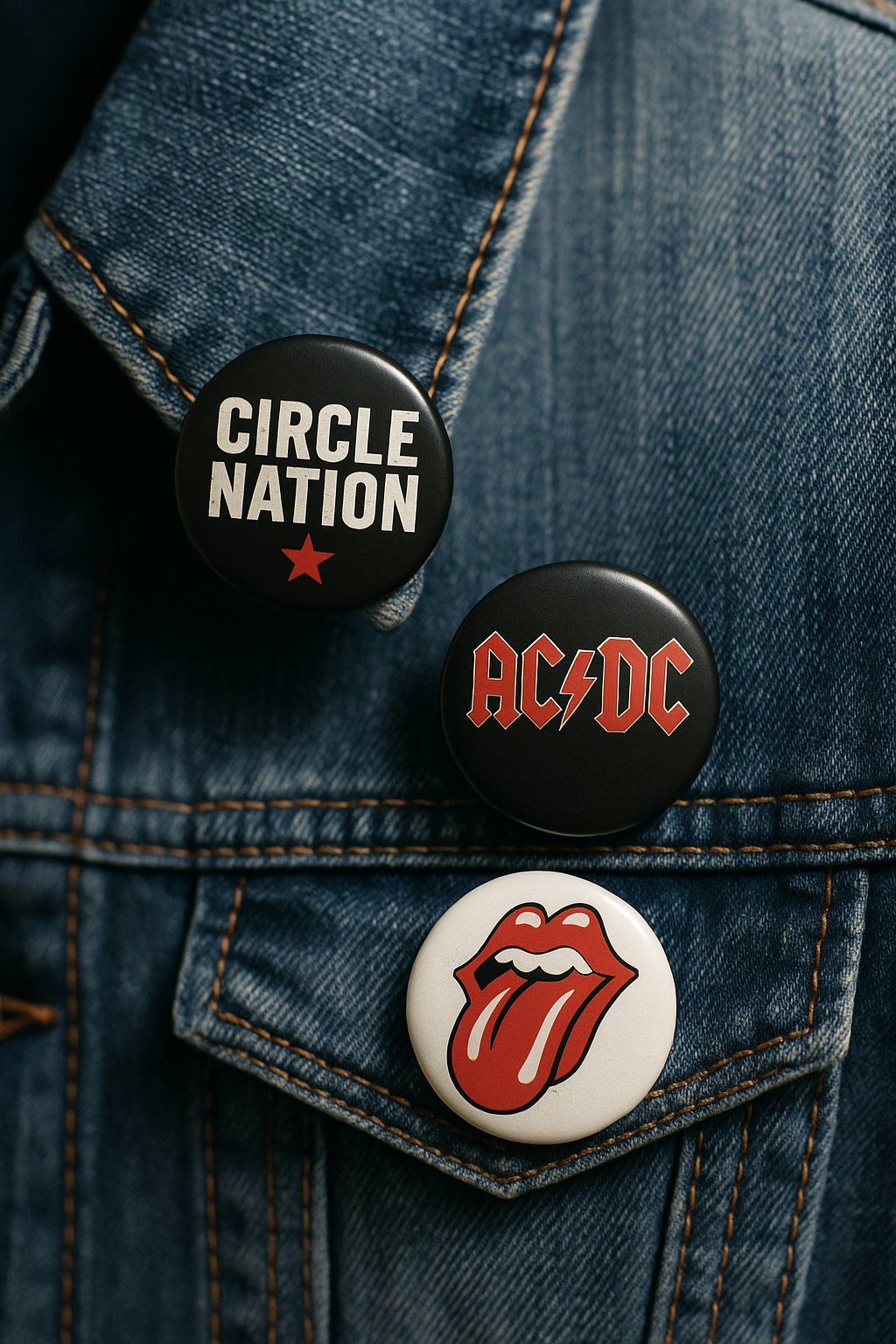 Badge Hubert-Félix Thiéfaine Circle Nation collector 56 mm