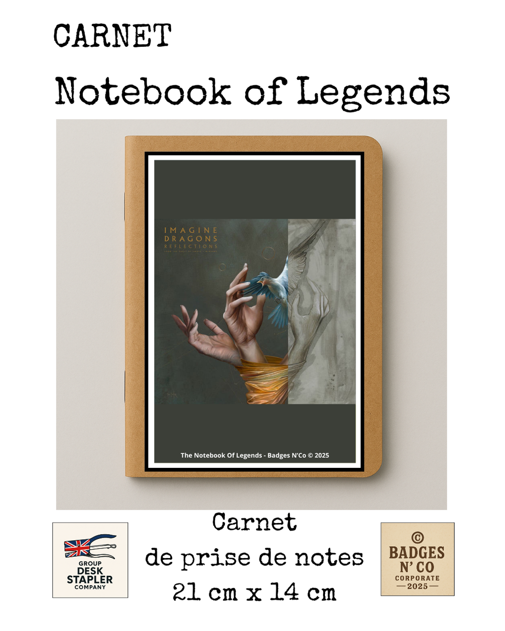 Imagine Dragons – carnet Notebook of Legend