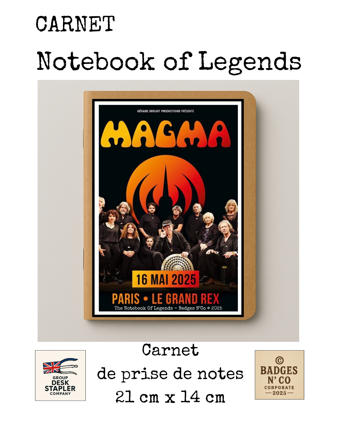 Carnet Magma Notebook of Legends collector 21x14 cm