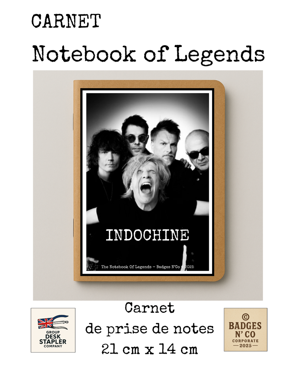 Indochine – carnet Notebook of Legend