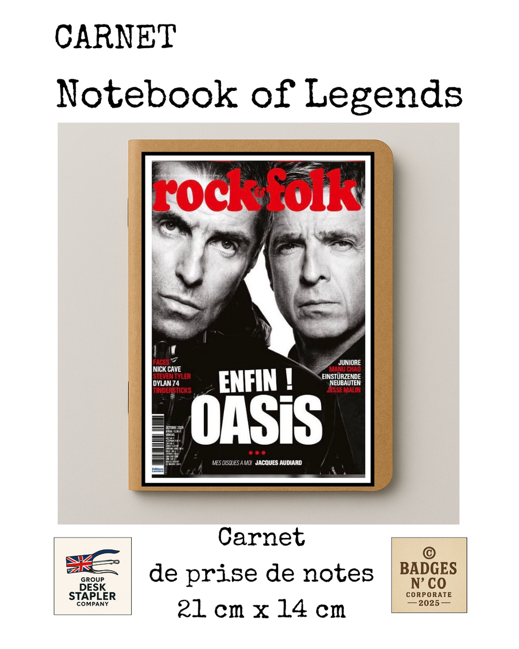 Carnet Oasis Notebook of Legends collector 21x14 cm
