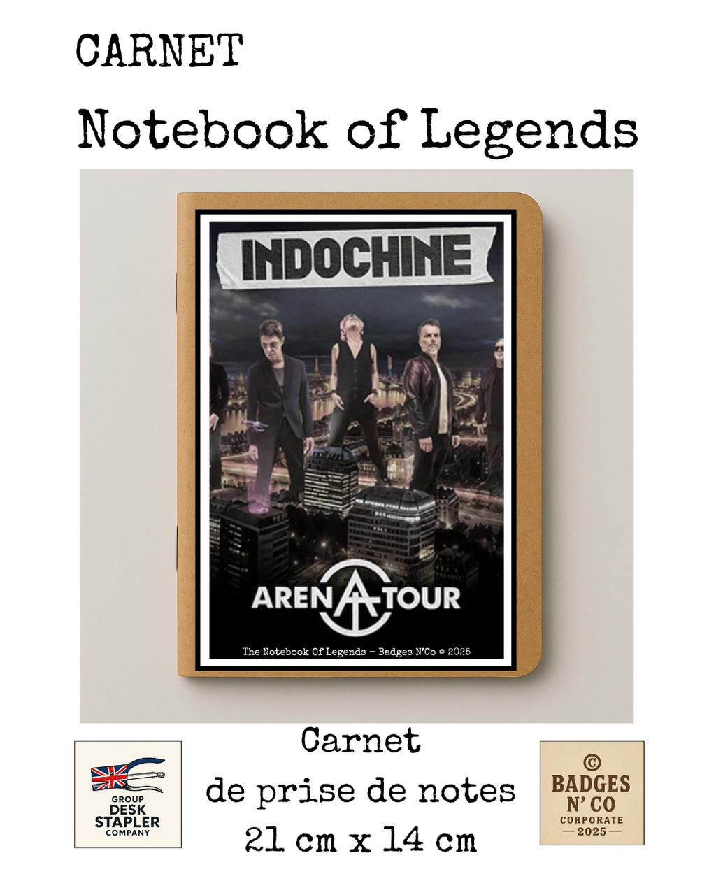 Indochine – carnet Notebook of Legend