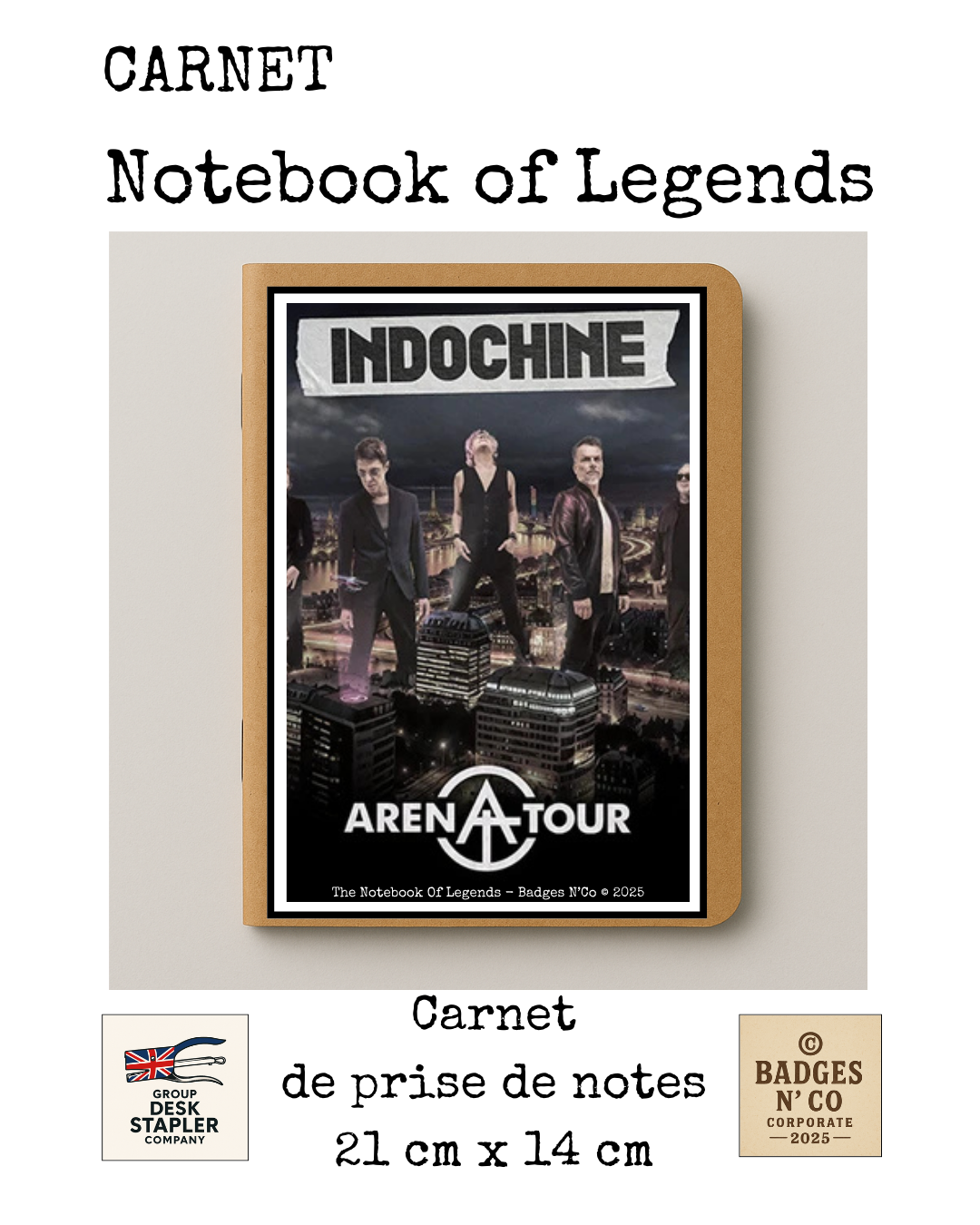 Indochine – carnet Notebook of Legend