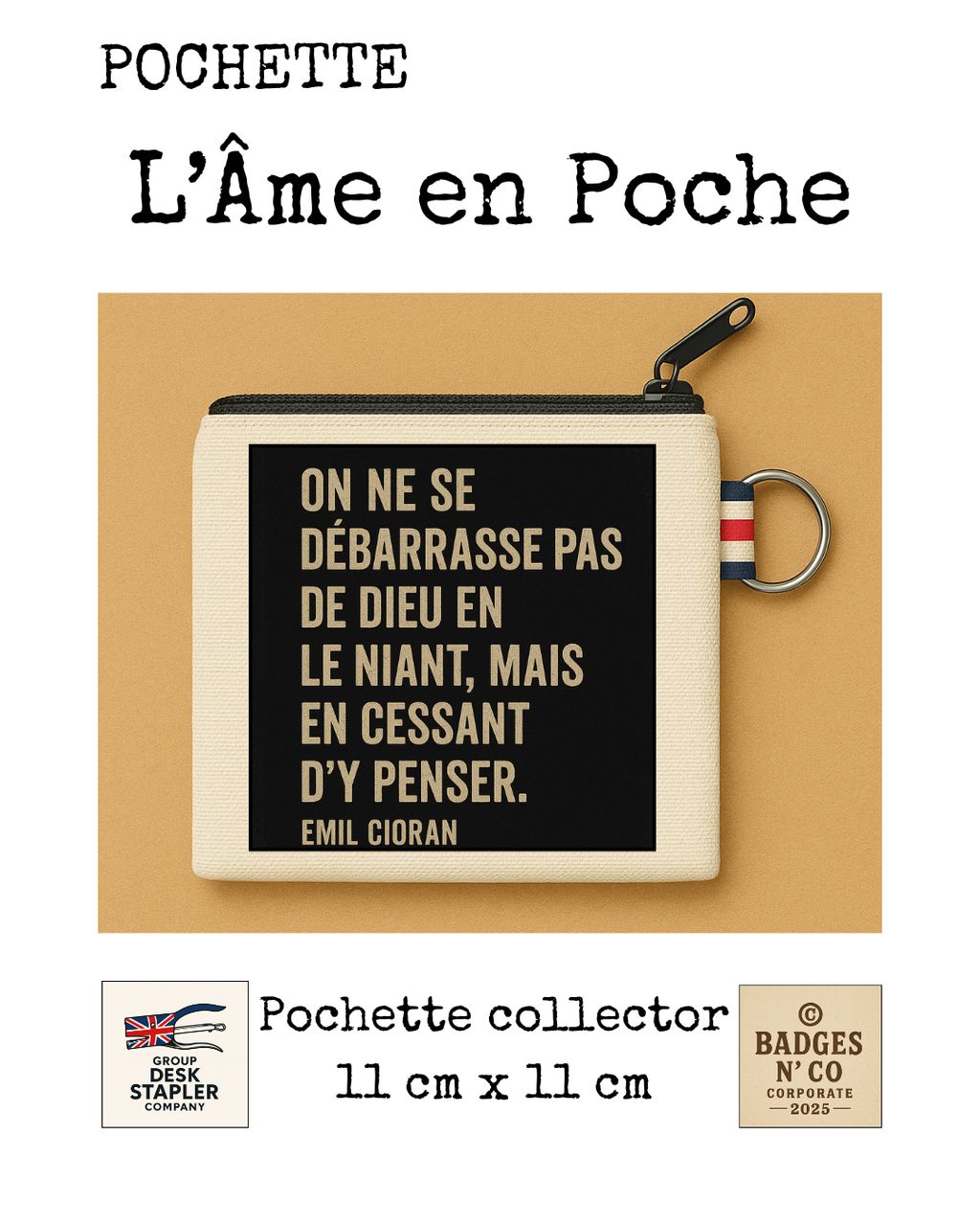 Pochette L’Âme en Poche Emil Cioran 11x11 cm