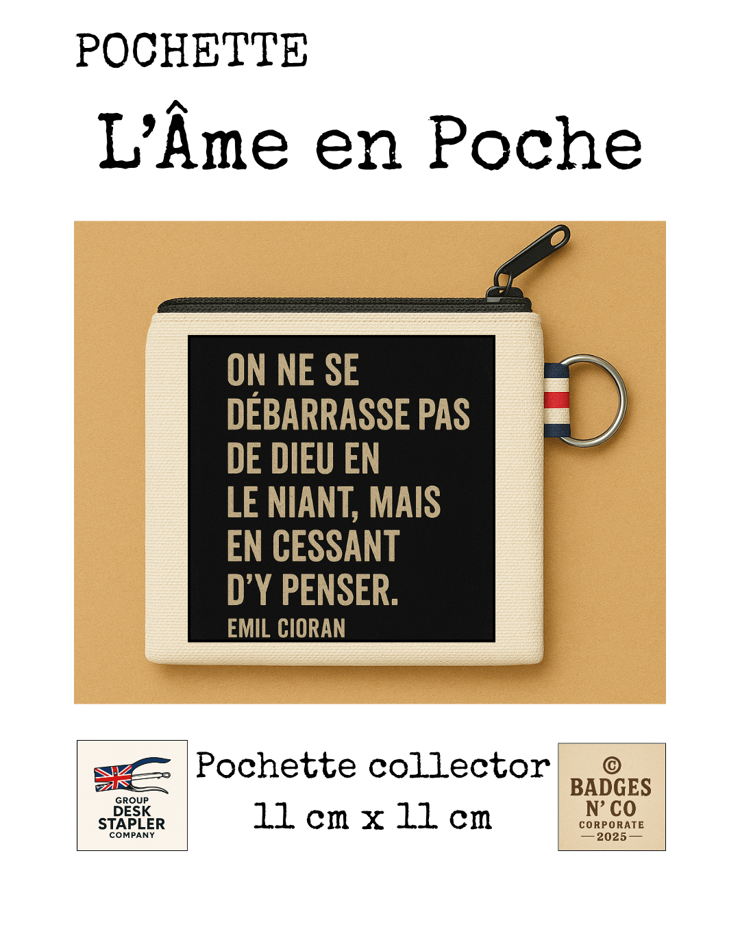 Pochette L’Âme en Poche Emil Cioran 11x11 cm