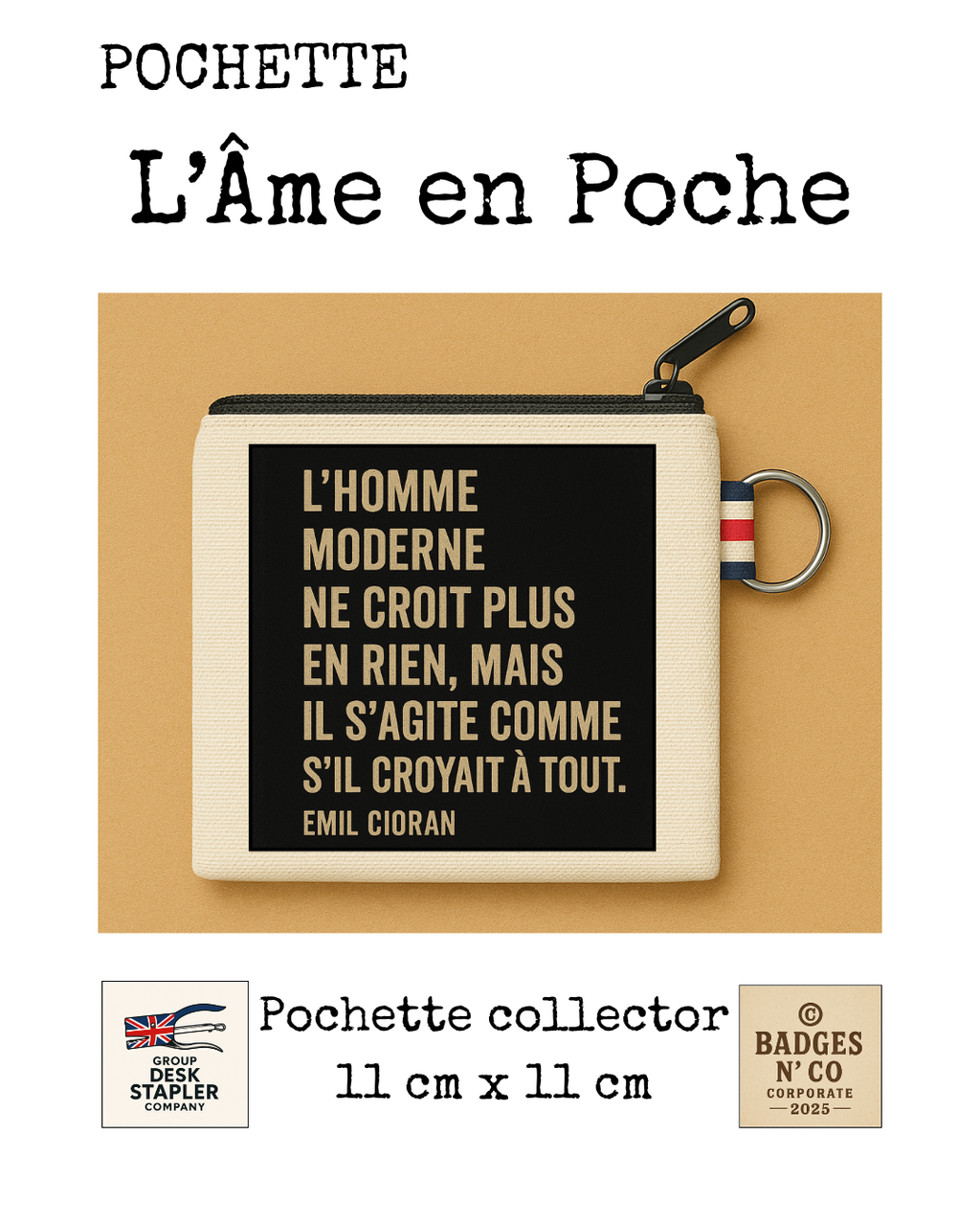 Pochette L’Âme en Poche Emil Cioran 11x11 cm