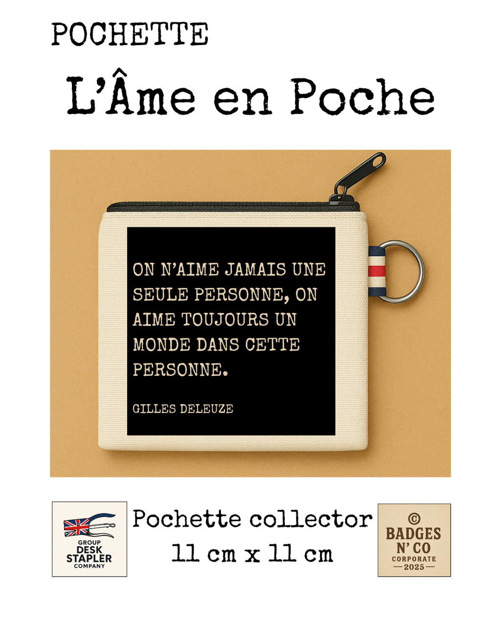 Pochette L’Âme en Poche Gilles Deleuze 11x11 cm