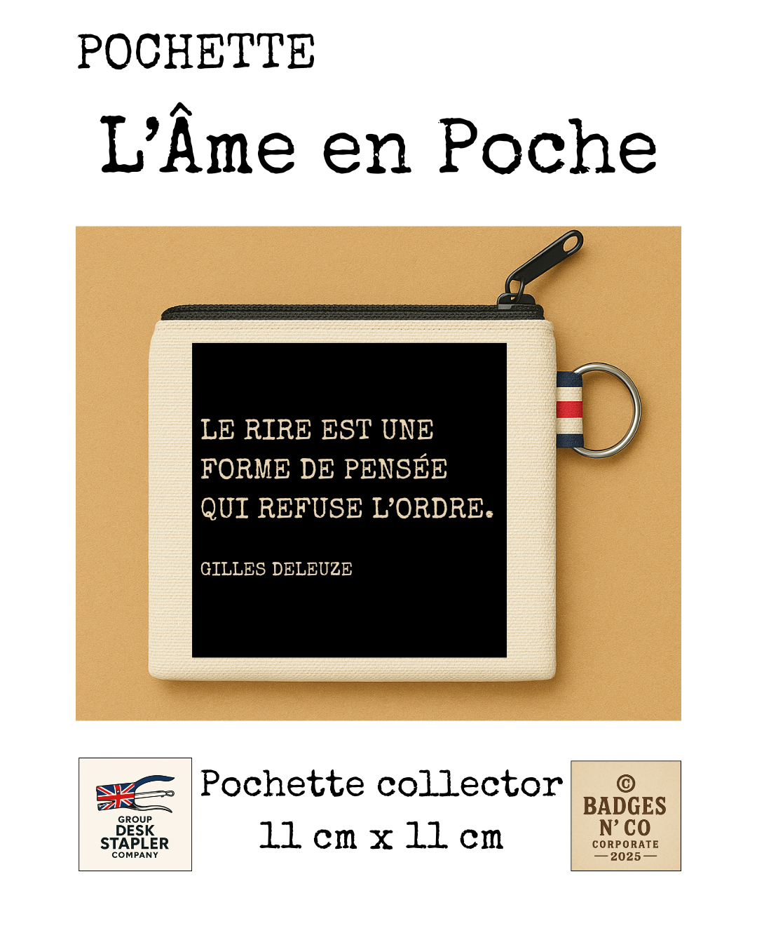 Pochette L’Âme en Poche Gilles Deleuze 11x11 cm