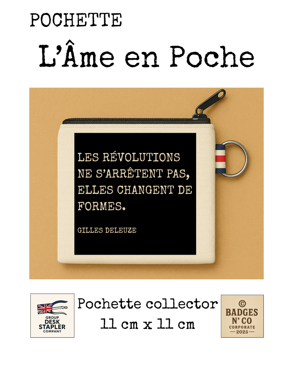 Pochette L’Âme en Poche Gilles Deleuze 11x11 cm