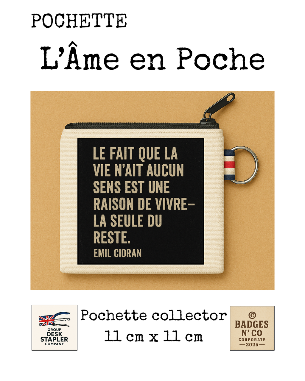 Pochette L’Âme en Poche Emil Cioran 11x11 cm