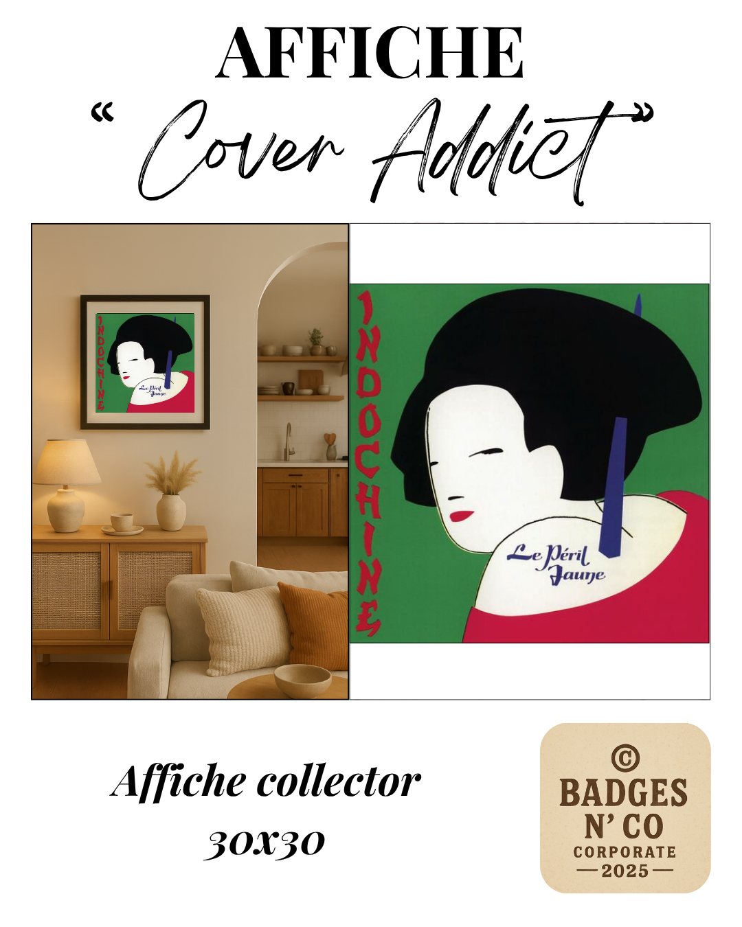 🌆 Collection Indochine | Affiches collector 30 x 30  cm