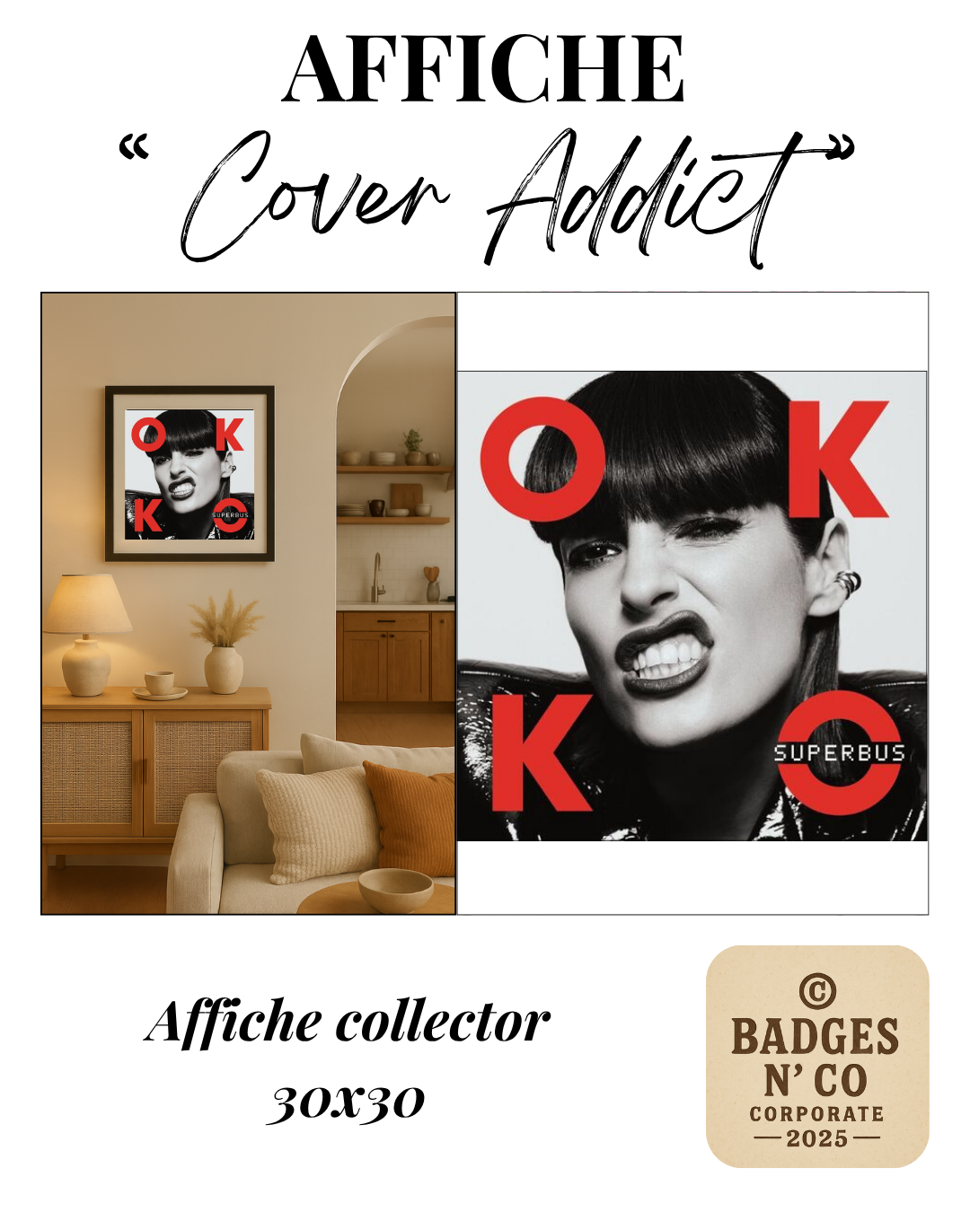💋 Collection Superbus | Affiches collector 30 x 30 cm