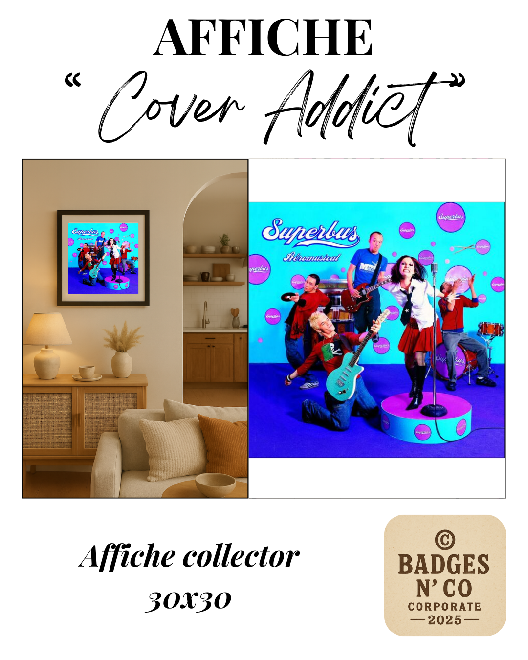 💋 Collection Superbus | Affiches collector 30 x 30 cm
