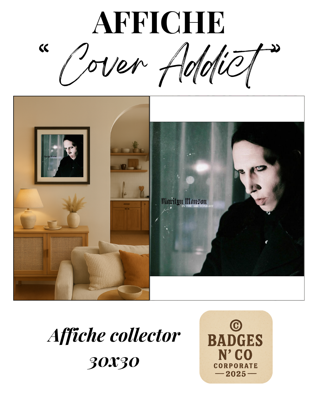 Marilyn Manson | Affiche collector 30 x 30 cm – In The Air Tonight