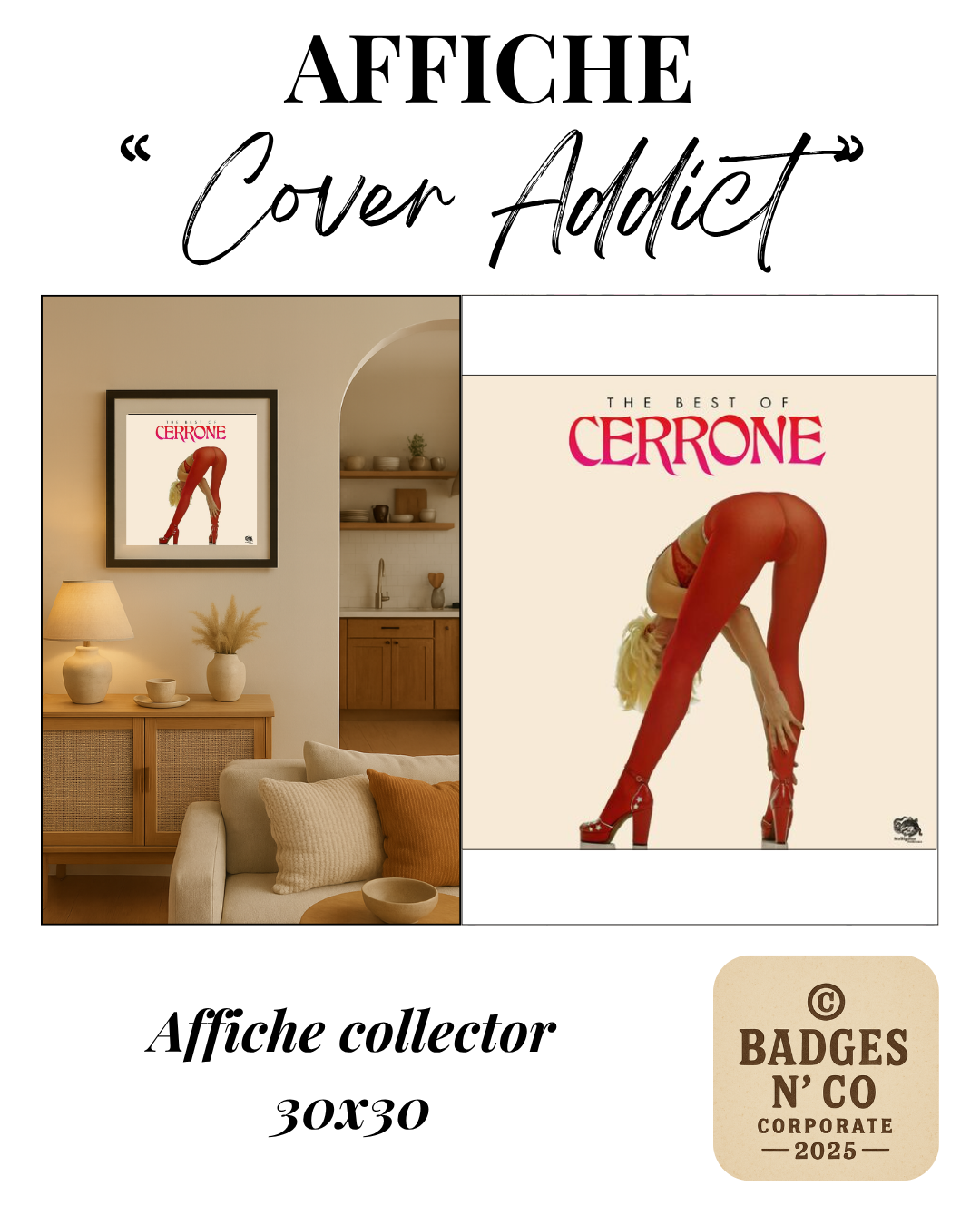 🪩 Cerrone – Best Of | Affiche collector 30 x 30 cm ✨