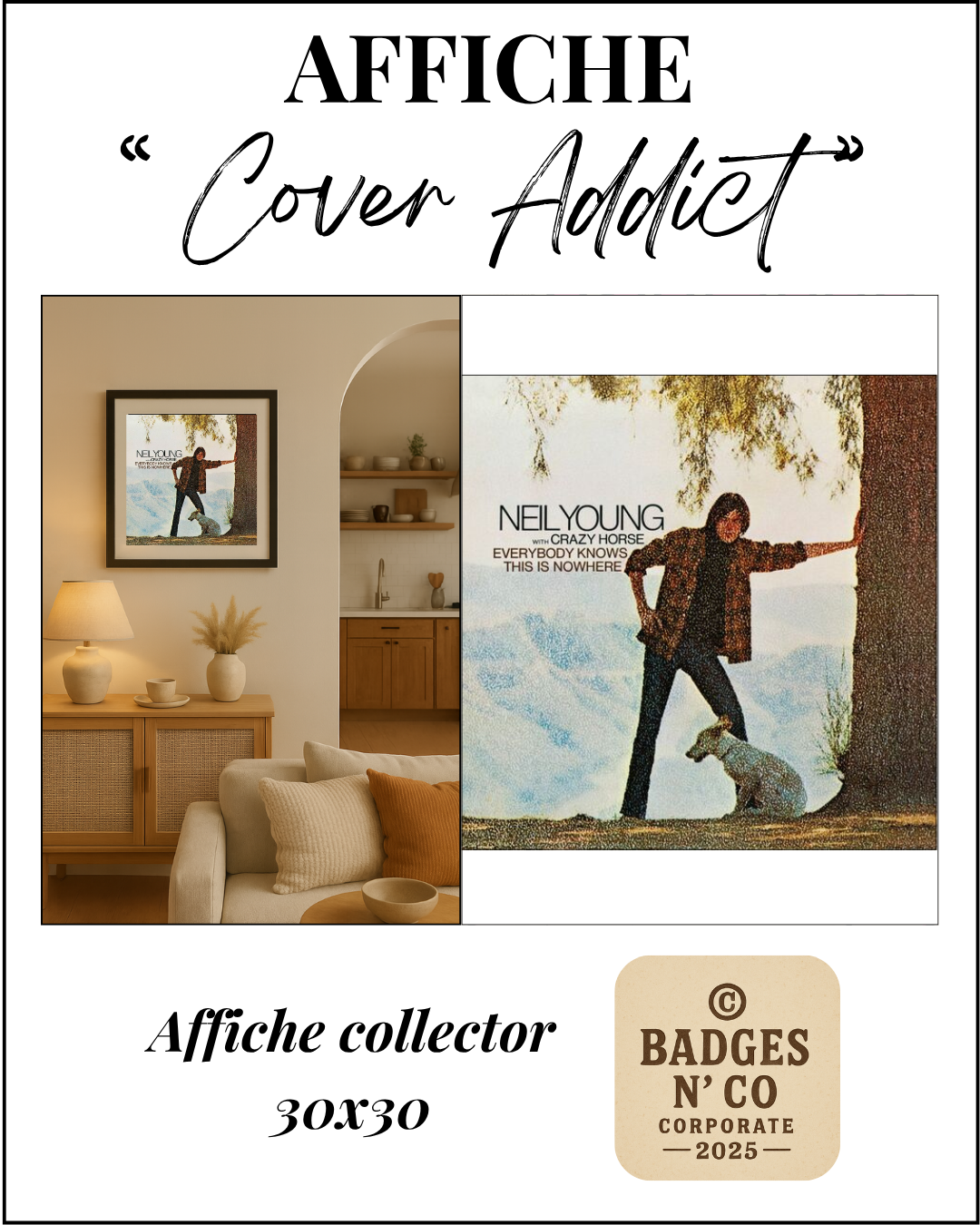 🖼️ Neil Young - Affiche de l’album Everybody Knows This Is Nowhere