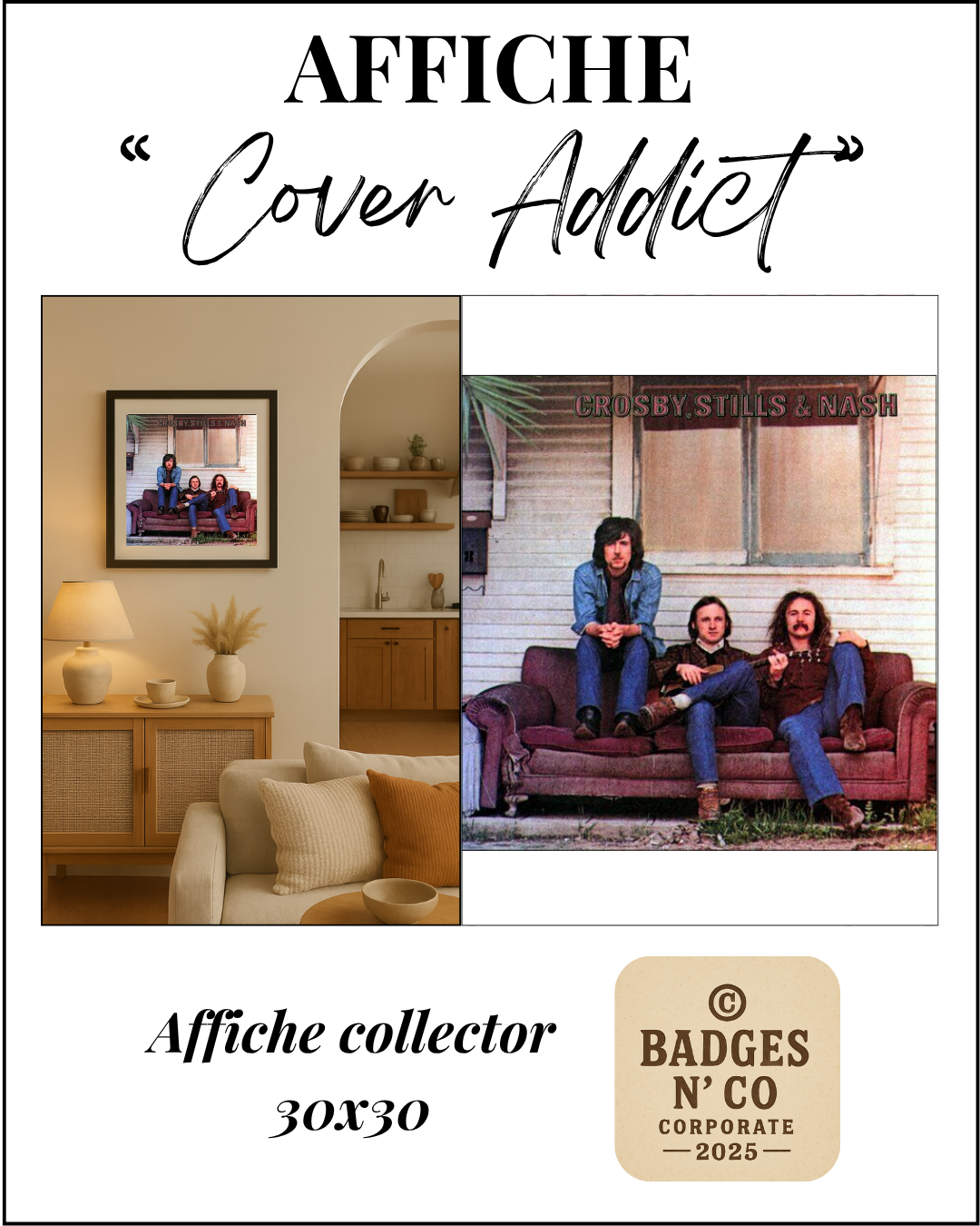 🖼️ Crosby, Stills &amp; Nash - Affiche de l’album Crosby, Stills &amp; Nash