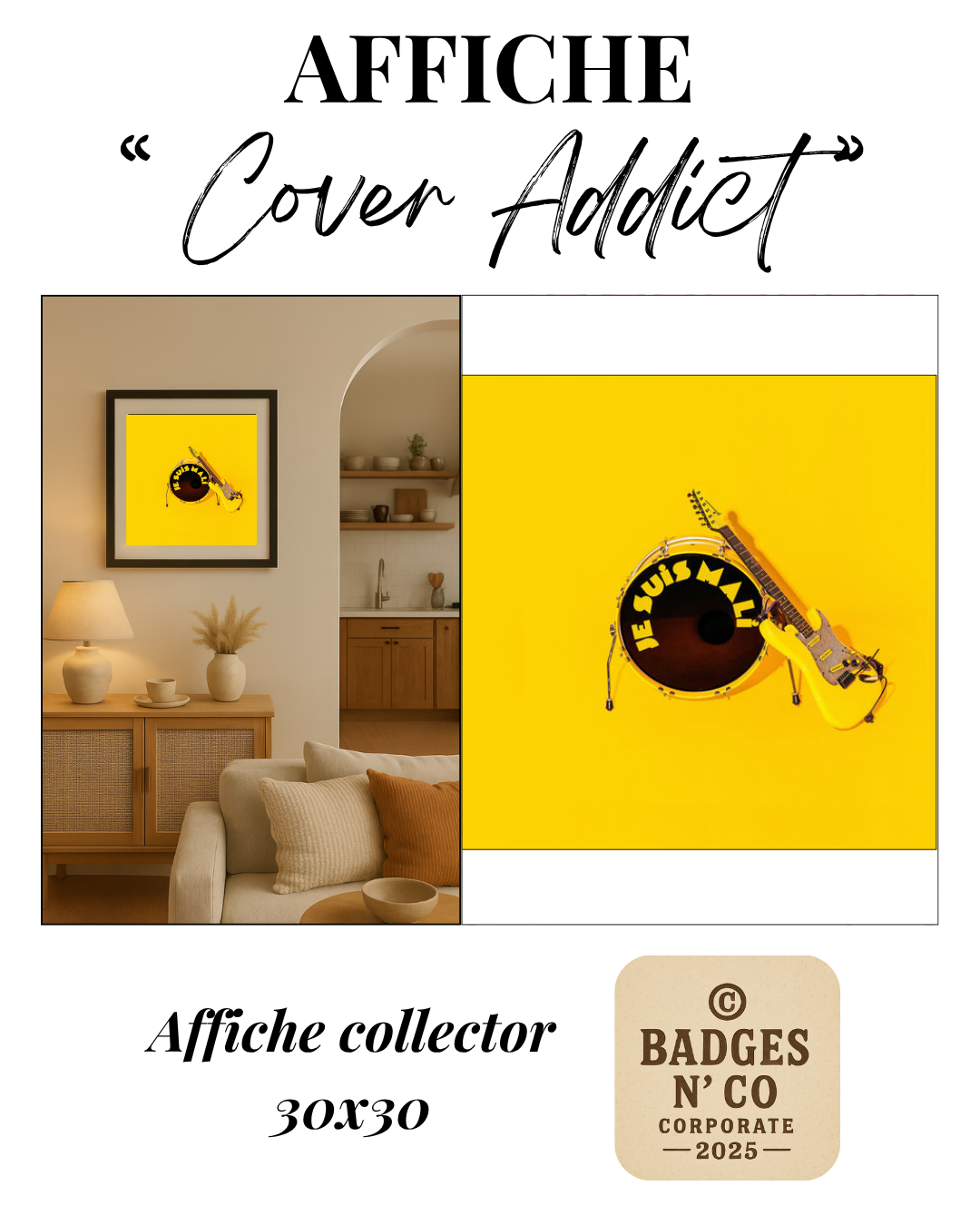 🖤 M | Affiche collector 30 x 30 cm – Je suis Mali 🌍