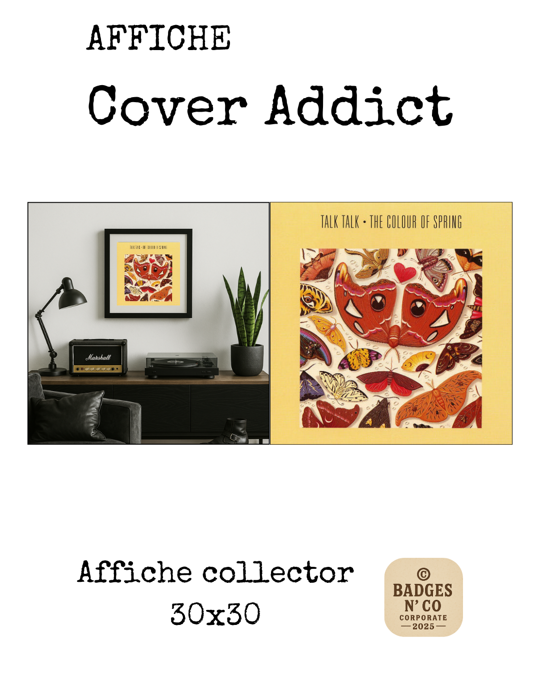Talk Talk | Affiche collector Cover Addict 30 x 30 cm – Album The Colour of Spring