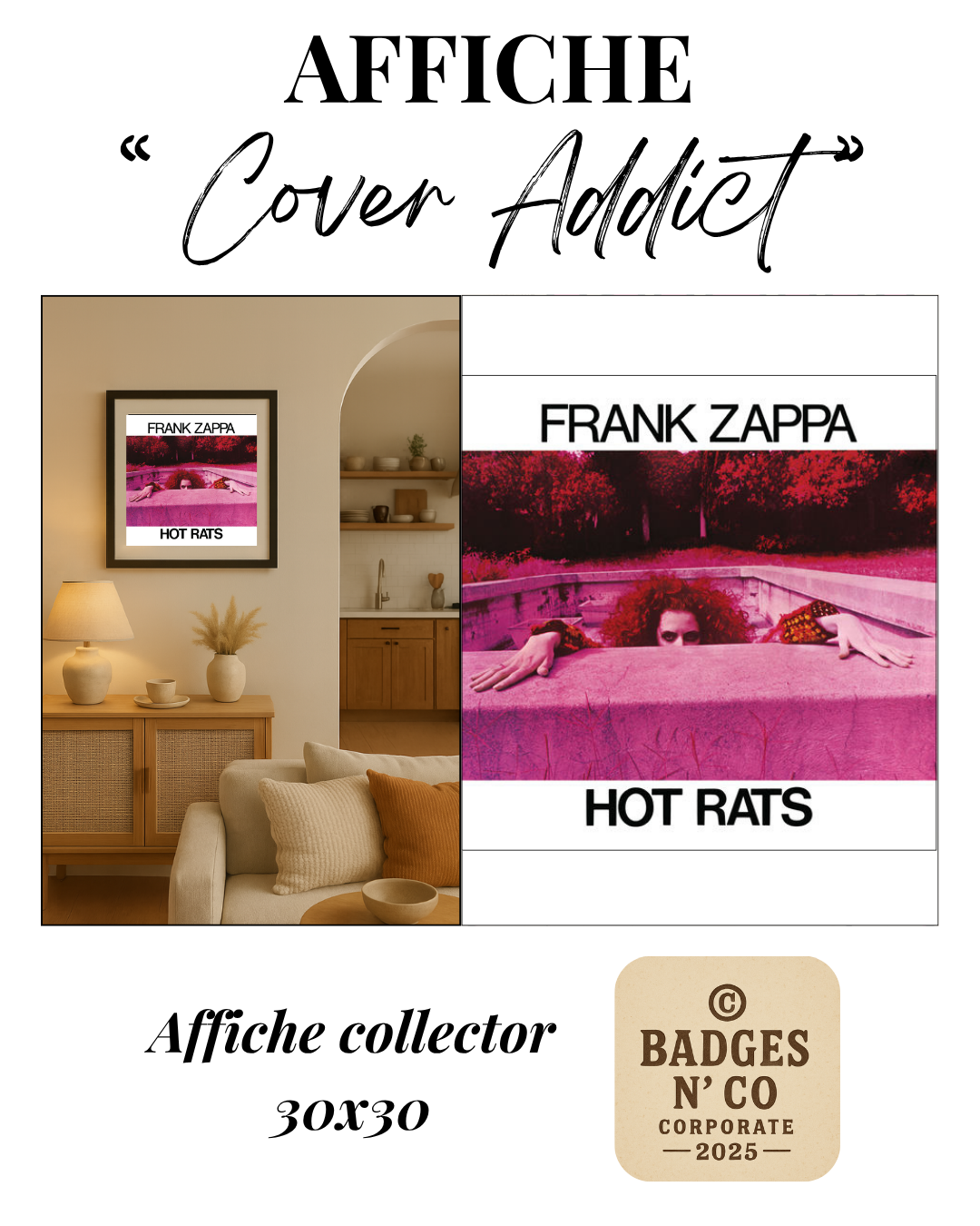 🎨 Frank Zappa - Affiche de l’album Hot Rats