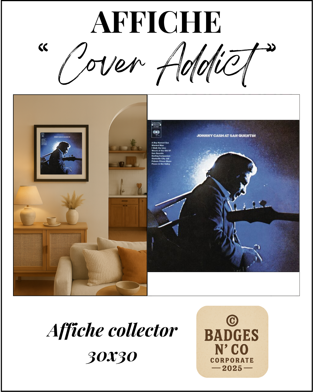 🖼️ Johnny Cash - Affiche de l’album At San Quentin