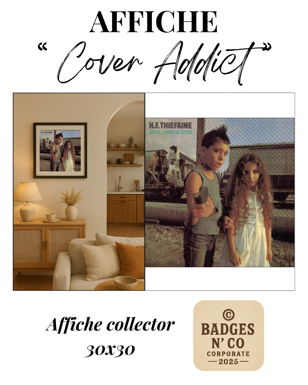 🎸 Affiche - Hubert-Félix Thiéfaine - Soleil cherche futur