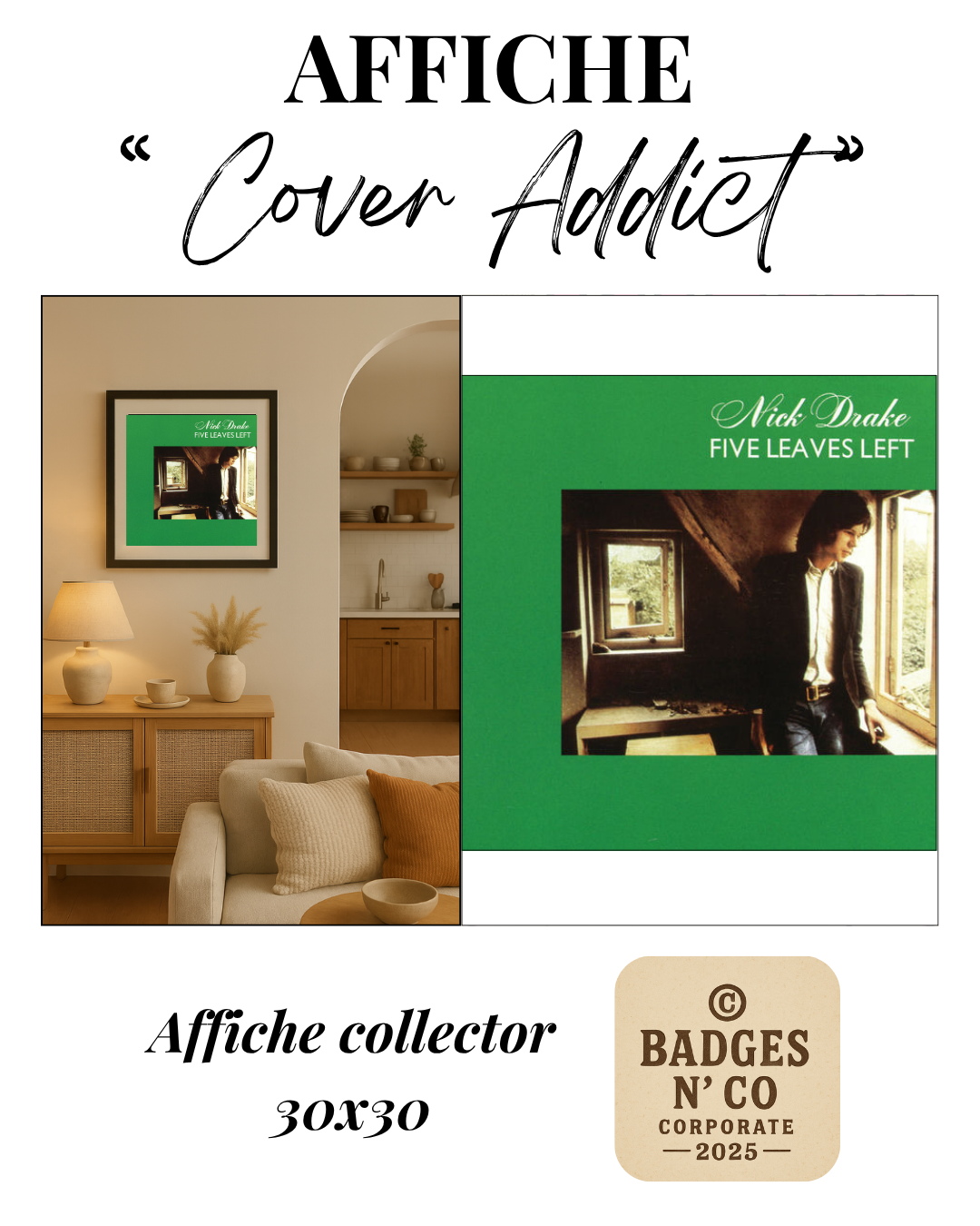 🎨 Nick Drake - Affiche de l’album Five Leaves Left