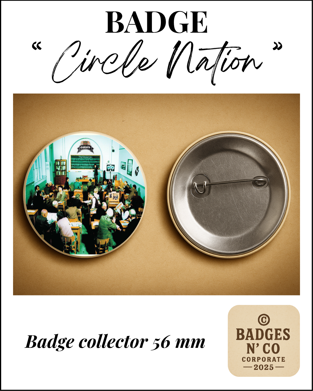 🎯 Badge 56 mm - Oasis - The Masterplan