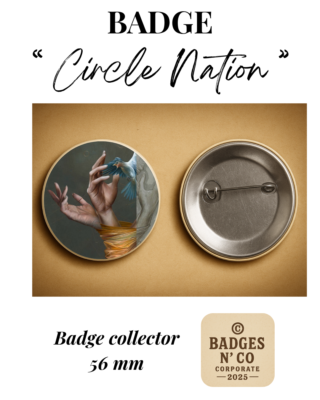 🐉 Imagine Dragons – badge 56 mm : L’énergie pop-rock gravée dans le feu 🎤