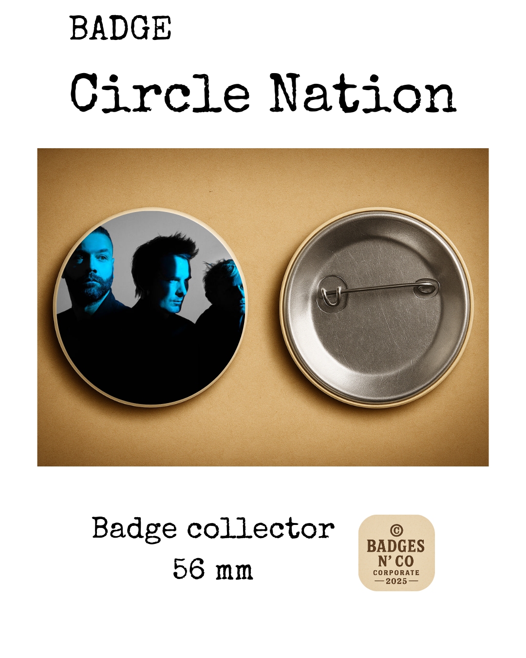 🚀 Muse – badge 56 mm : La déflagration rock venue d’un autre monde 🌌