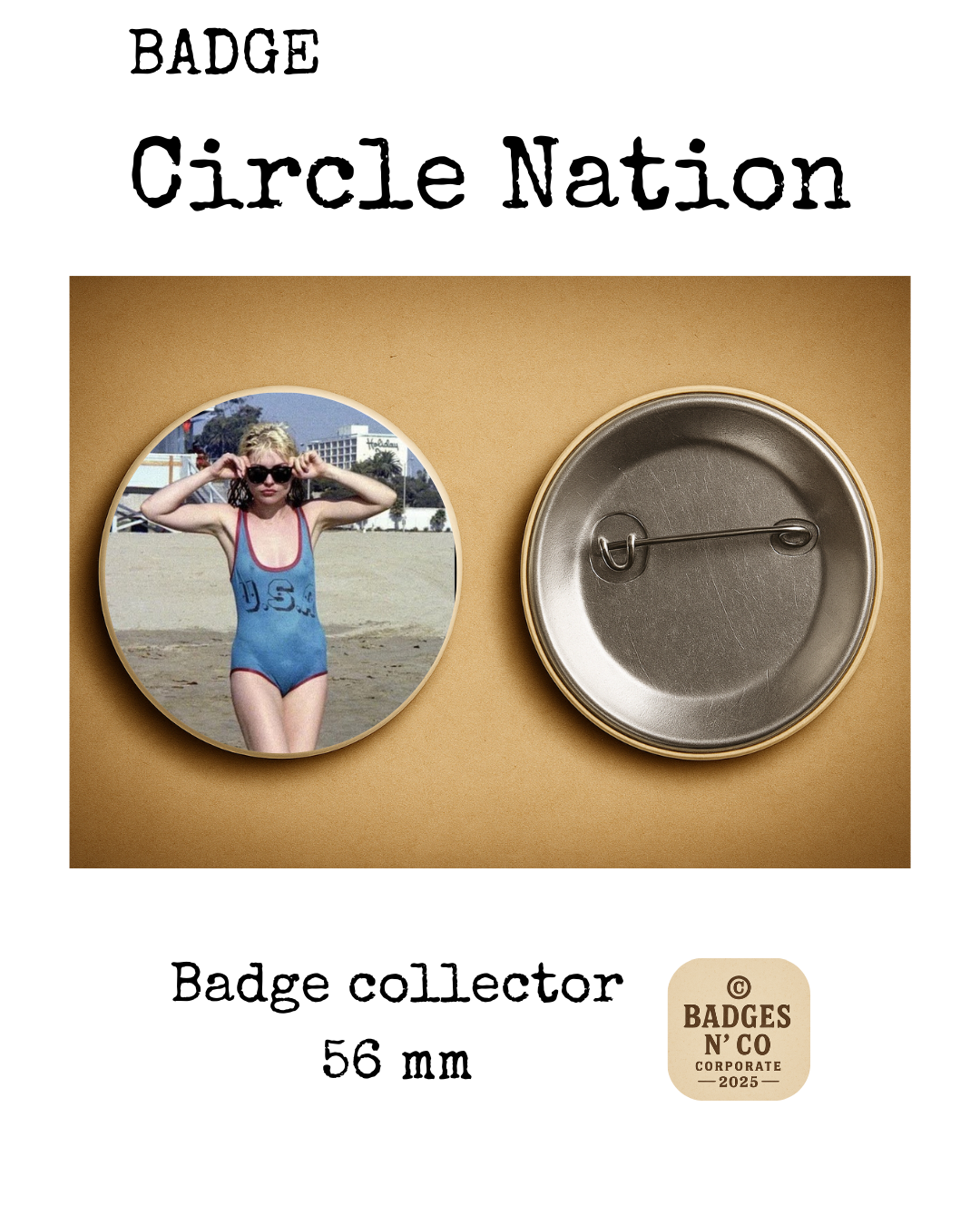 💋 Debbie Harry (Blondie) – badge 56 mm : L’icône new wave frappée de glamour et d’attitude 🎤