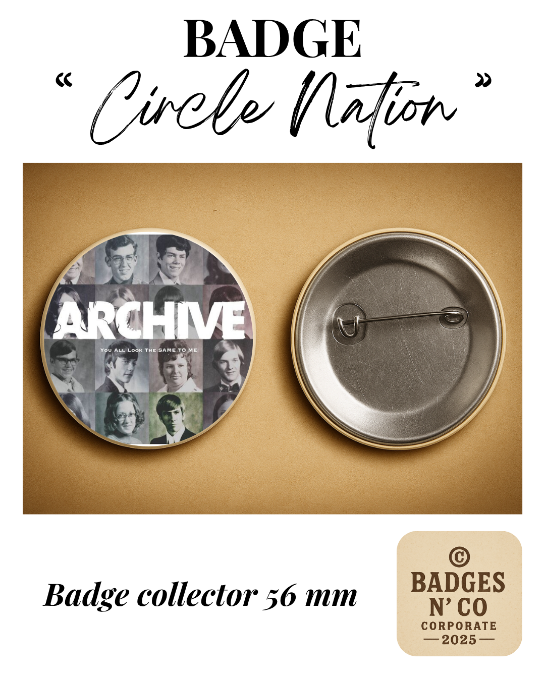 🌌 Archive – badge 56 mm : Le souffle électro-rock entre rêve et chaos 🎧