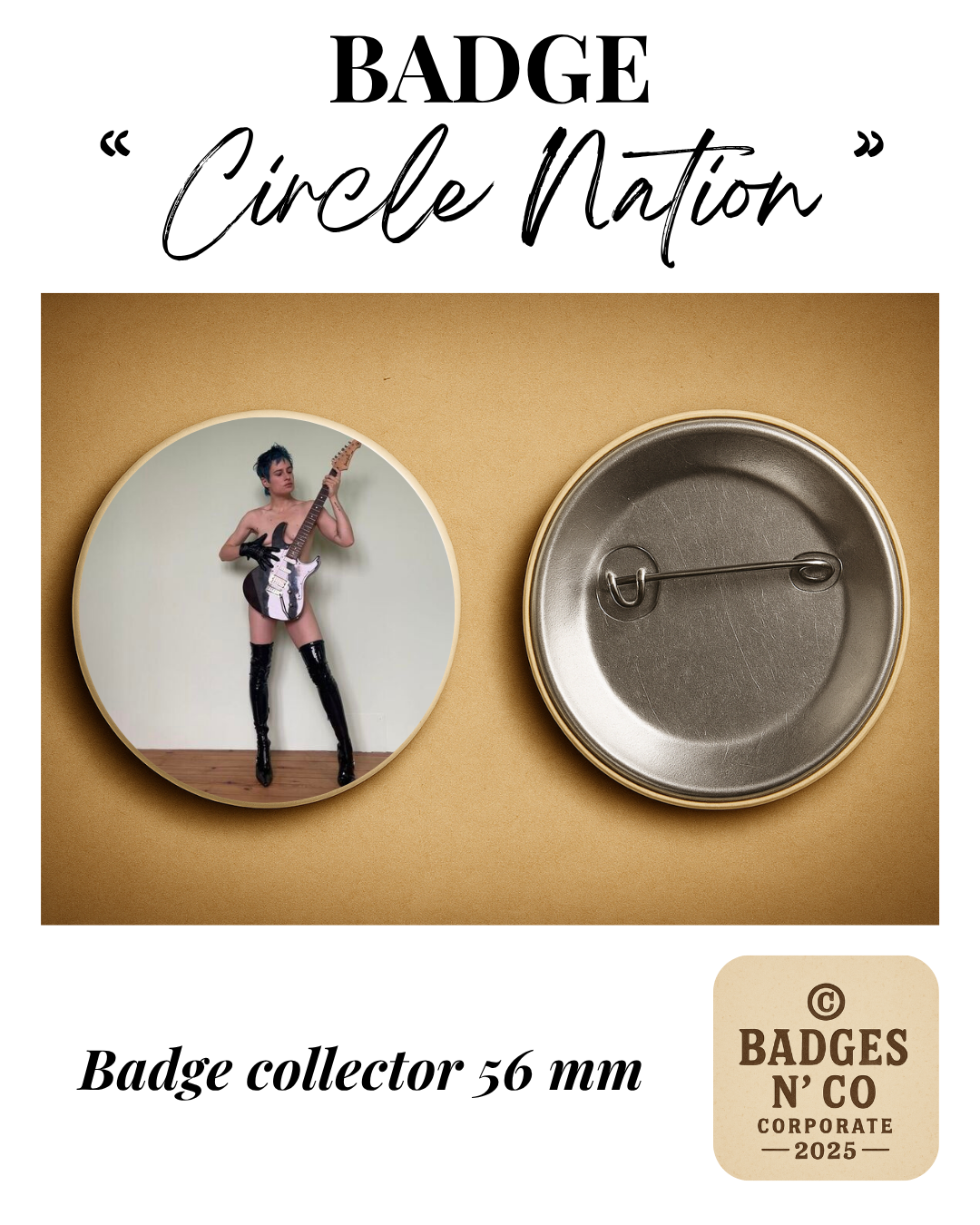 💿 Cerrone – badge 56 mm : Le rythme disco gravé dans la fièvre 🎧