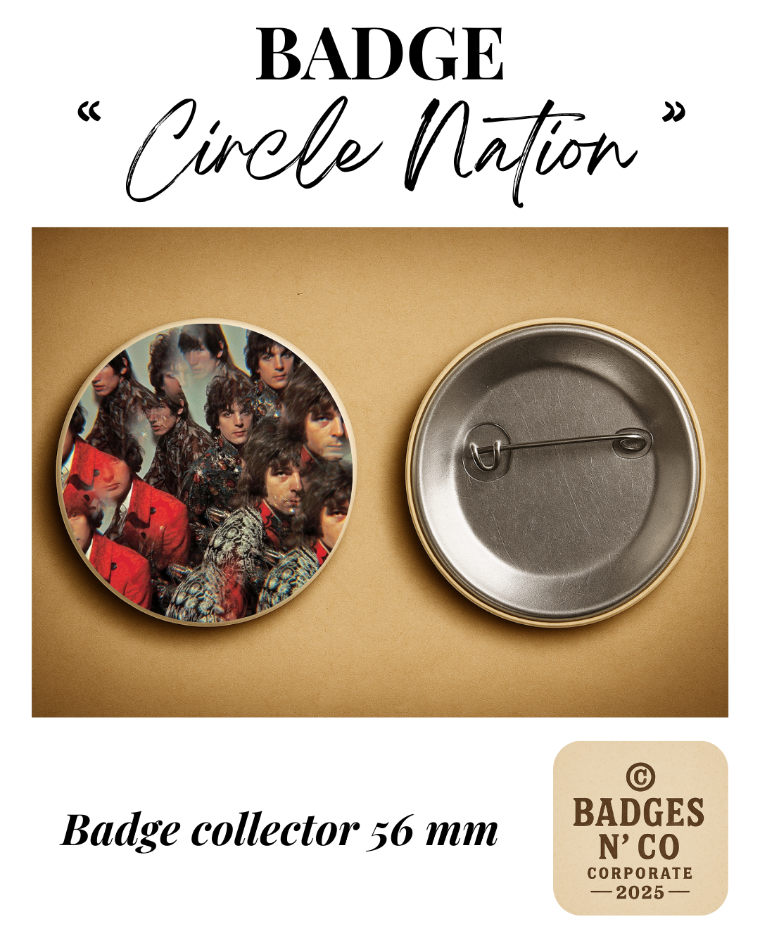 🎯 Badge 56 mm - Pink Floyd - The Piper at the Gates of Dawn