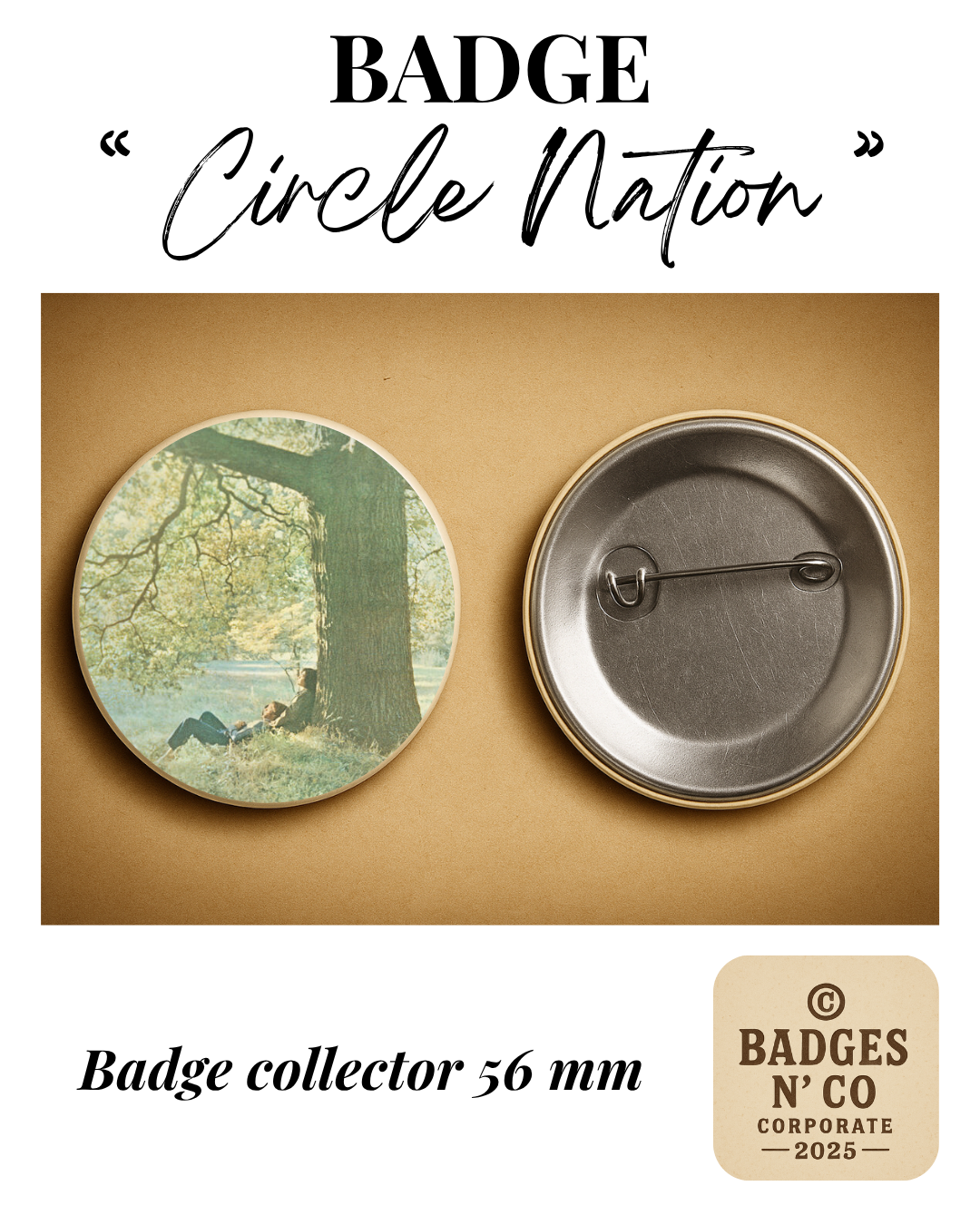 🎯 Badge 56 mm - John Lennon - Plastic Ono Band