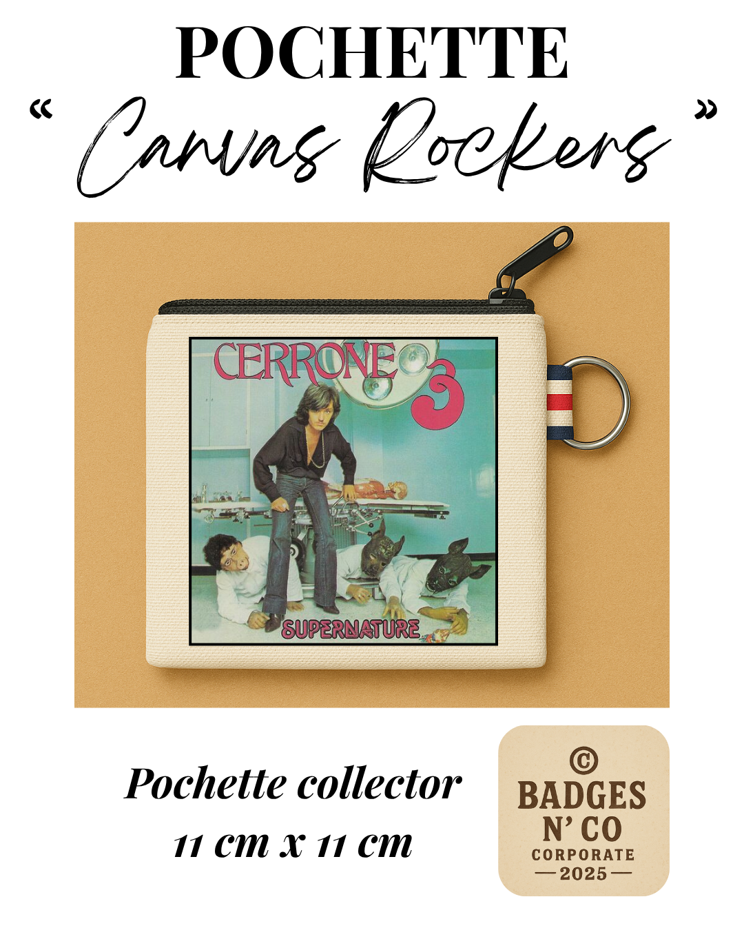 Cerrone – Pochette 11x11 cm – Canvas Rockers Collection