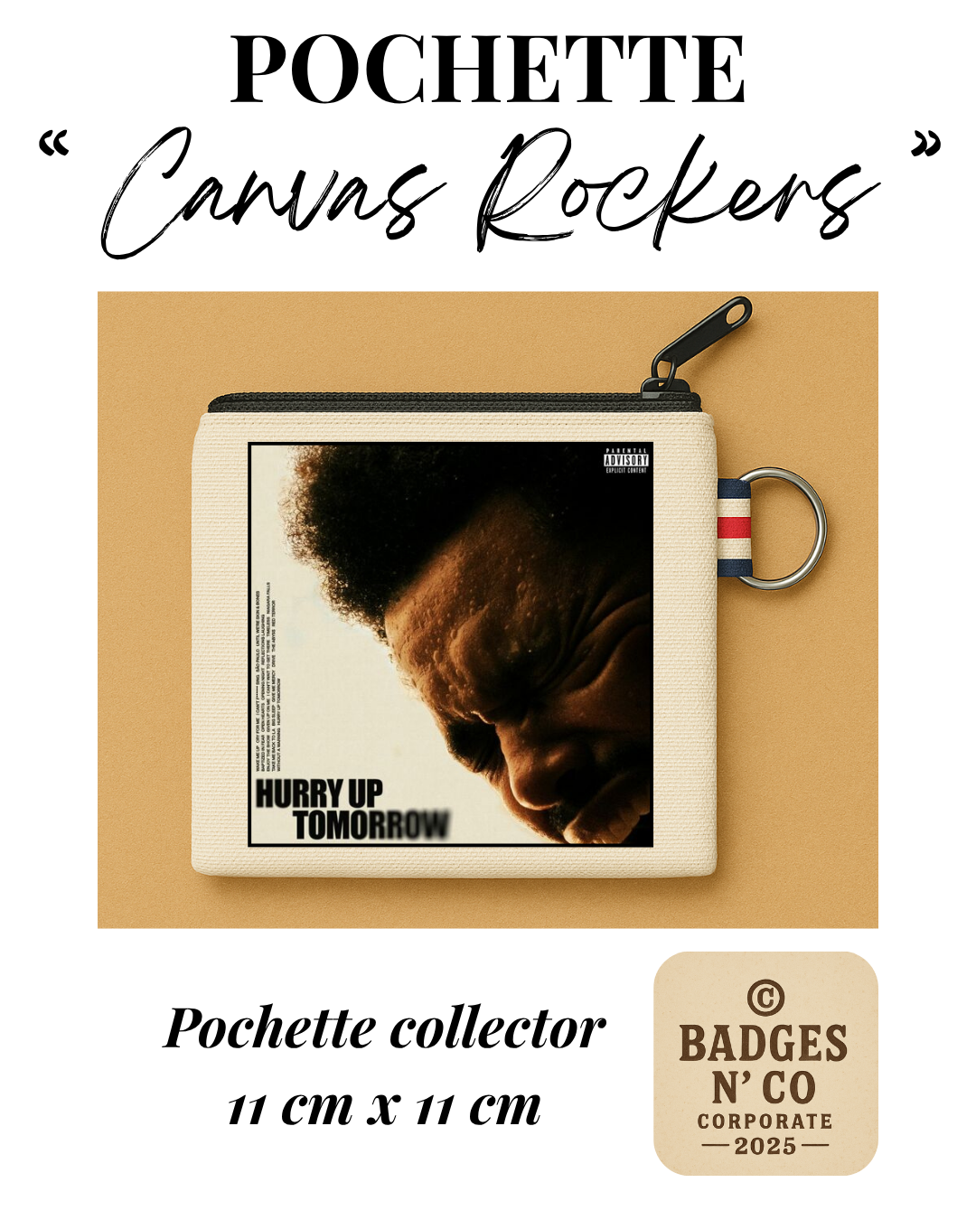 The Weeknd – Pochette 11x11 cm – Canvas Rockers Collection