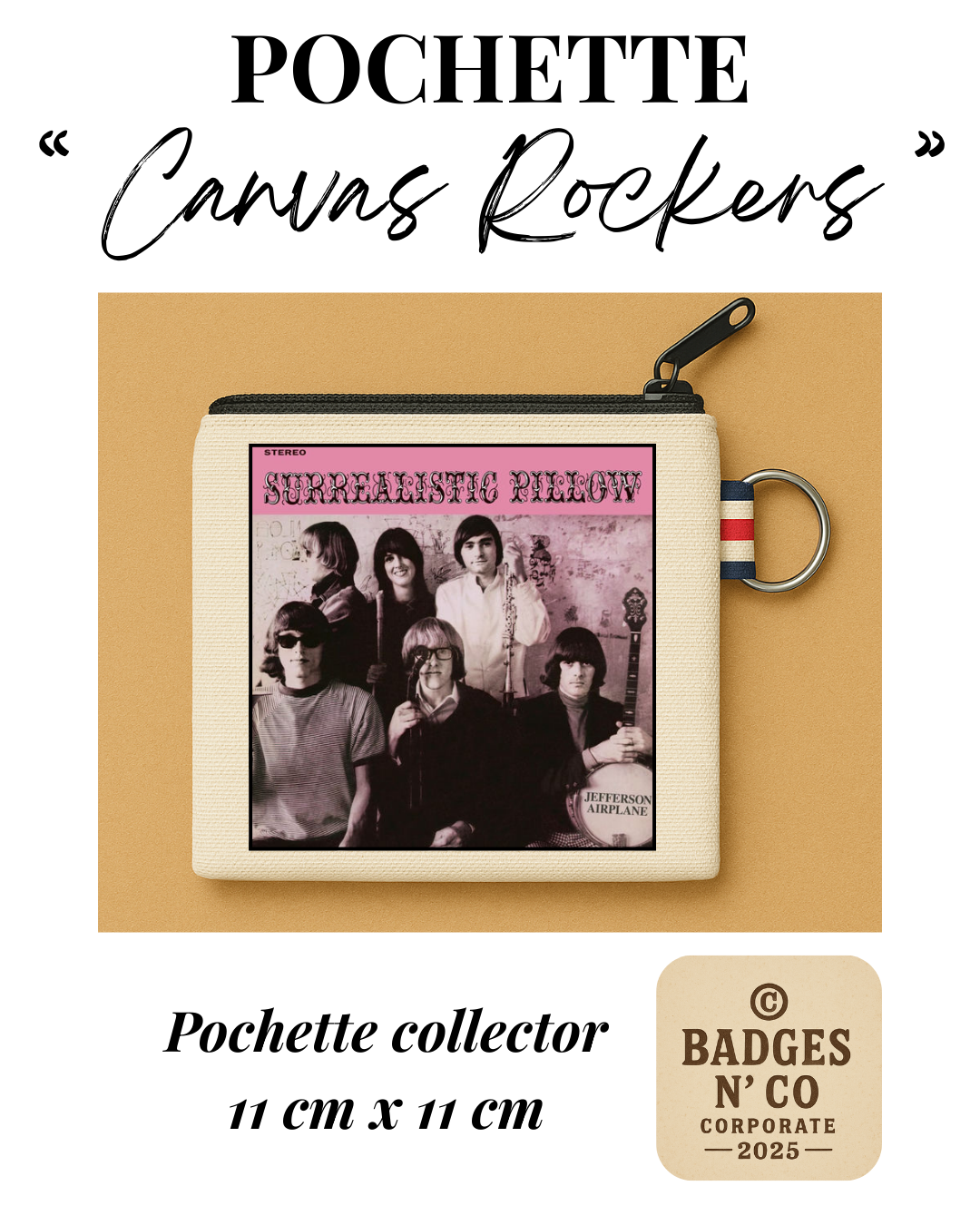 Jefferson Airplane – Surrealistic Pillow – Pochette 11x11 cm – Canvas Rockers Collection