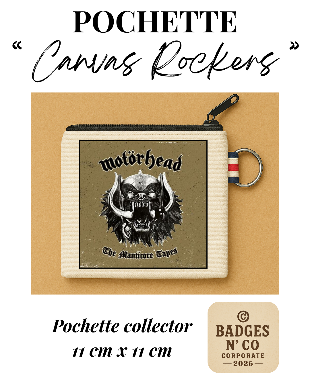 Motörhead – Pochette 11x11 cm – Canvas Rockers Collection