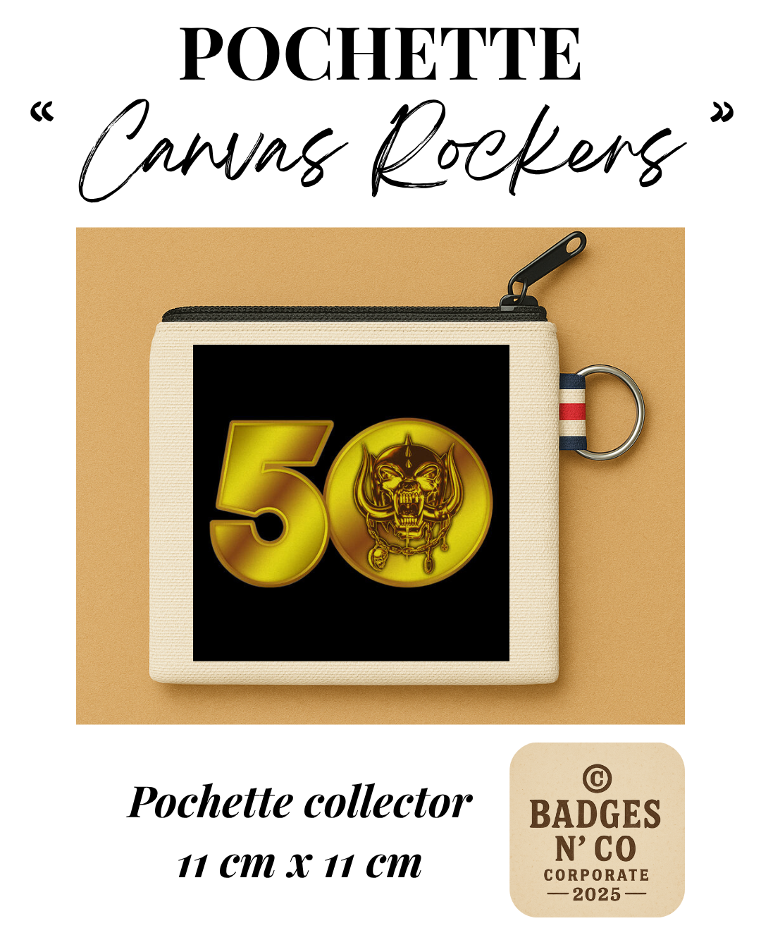 Motörhead – Pochette 11x11 cm – Canvas Rockers Collection