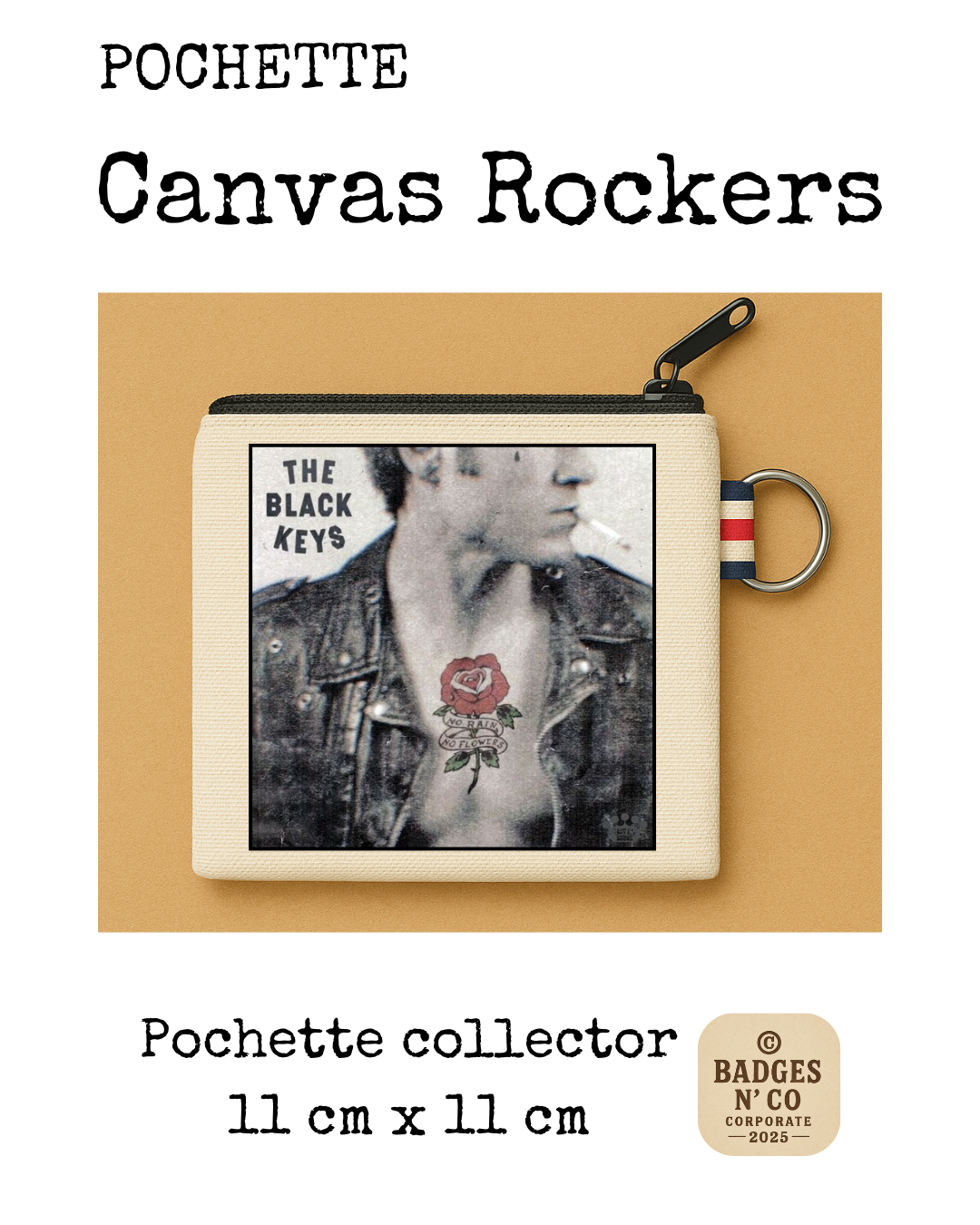 The Black Keys – Pochette 11x11 cm – Canvas Rockers Collection