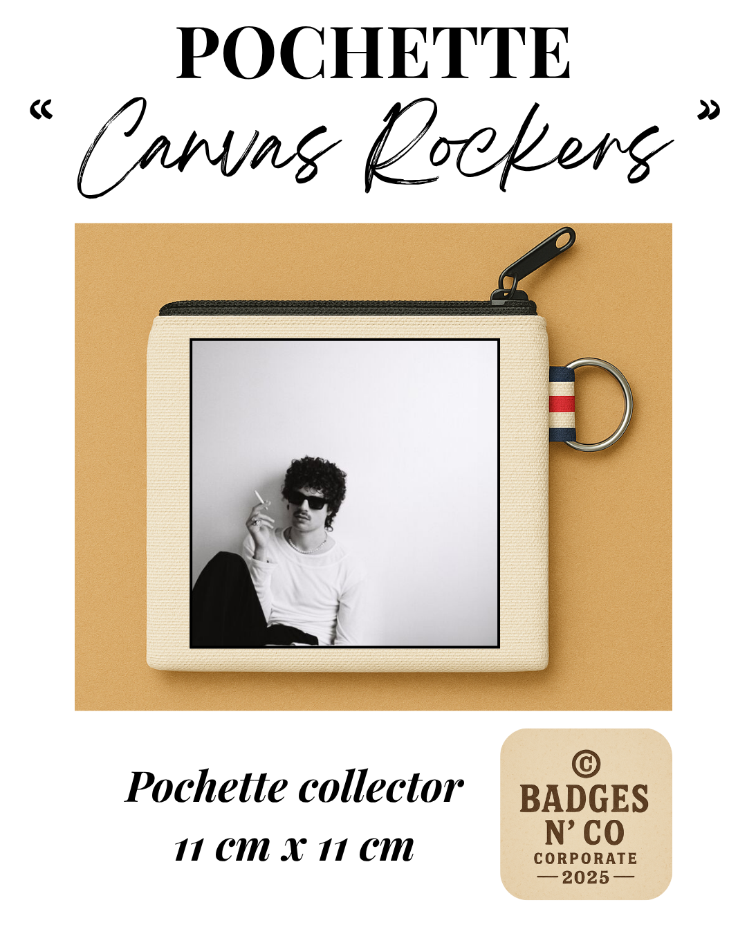 James Baker – Pochette 11x11 cm – Canvas Rockers Collection