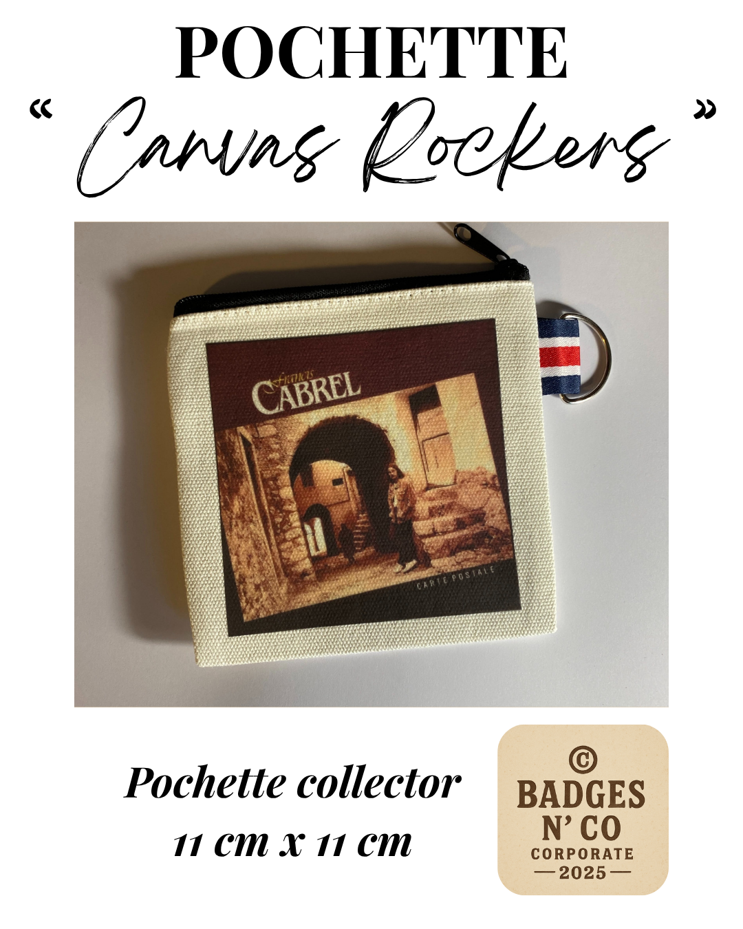 Francis Cabrel – Pochette 11x11 cm – Canvas Rockers Collection
