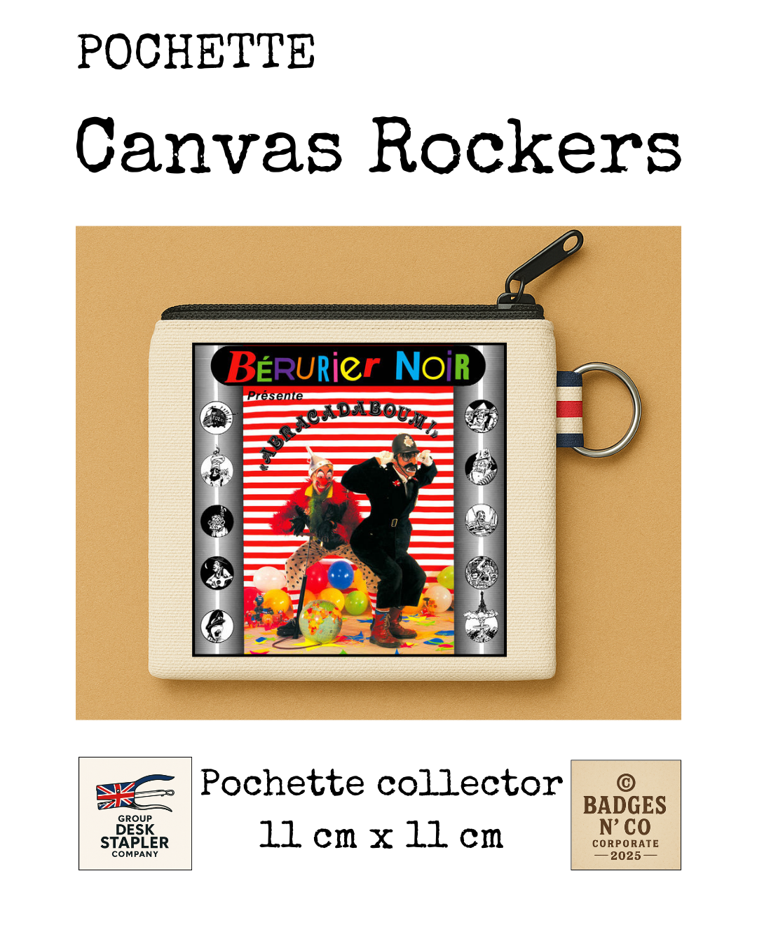 Bérurier Noir – Pochette 11x11 cm – Canvas Rockers Collection