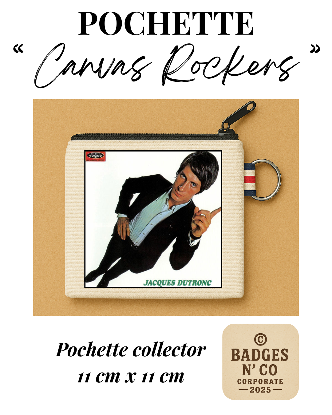 Jacques Dutronc – Dutronc – Pochette 11x11 cm – Canvas Rockers Collection
