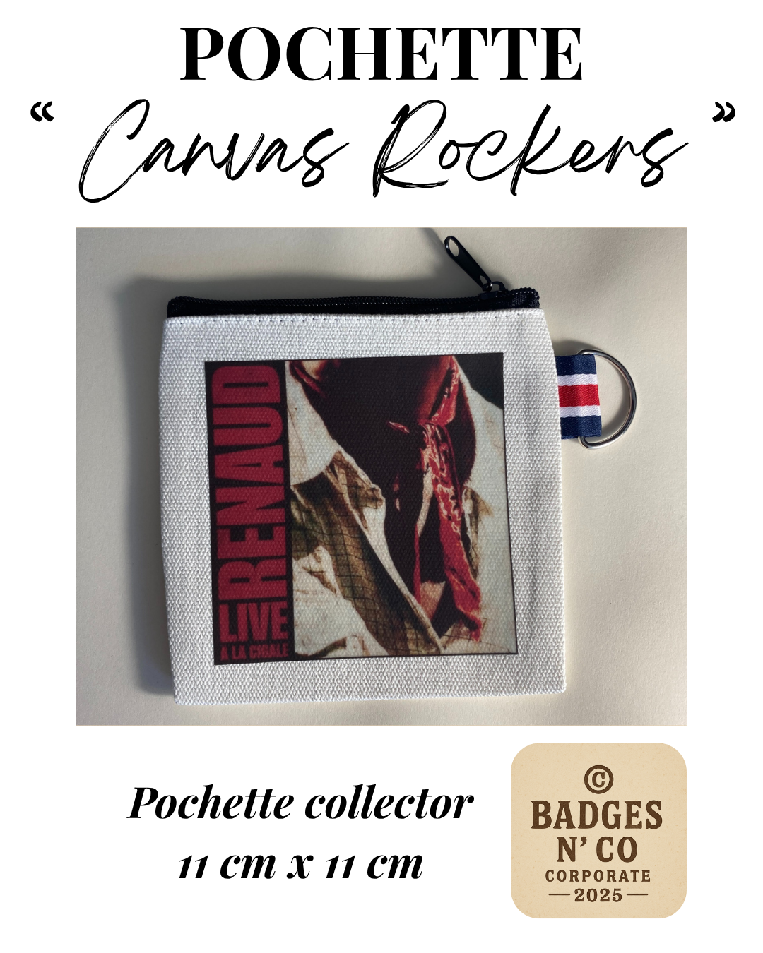Renaud – Pochette 11x11 cm – Canvas Rockers Collection