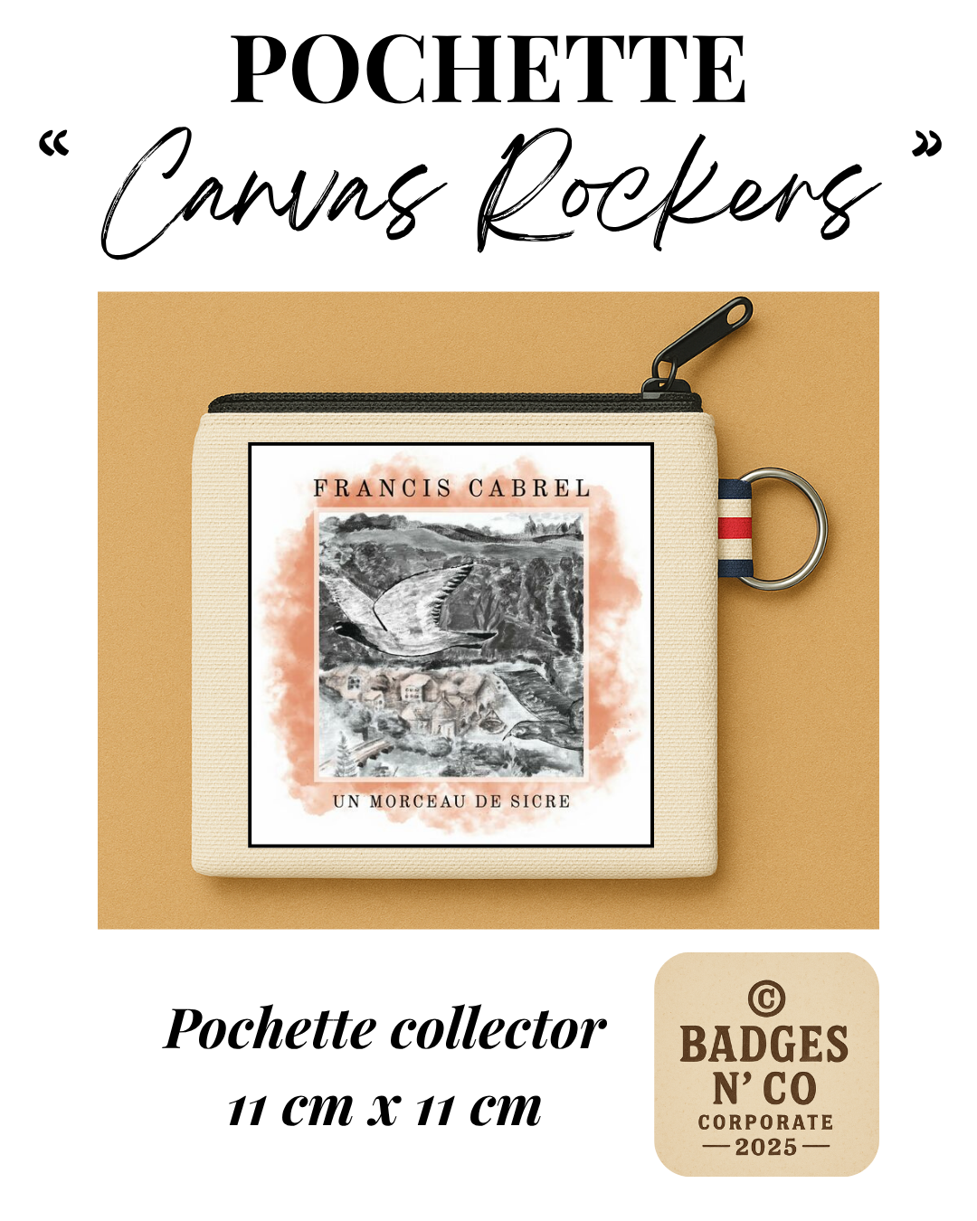 Francis Cabrel – Pochette Canvas Rockers Collection 11x11